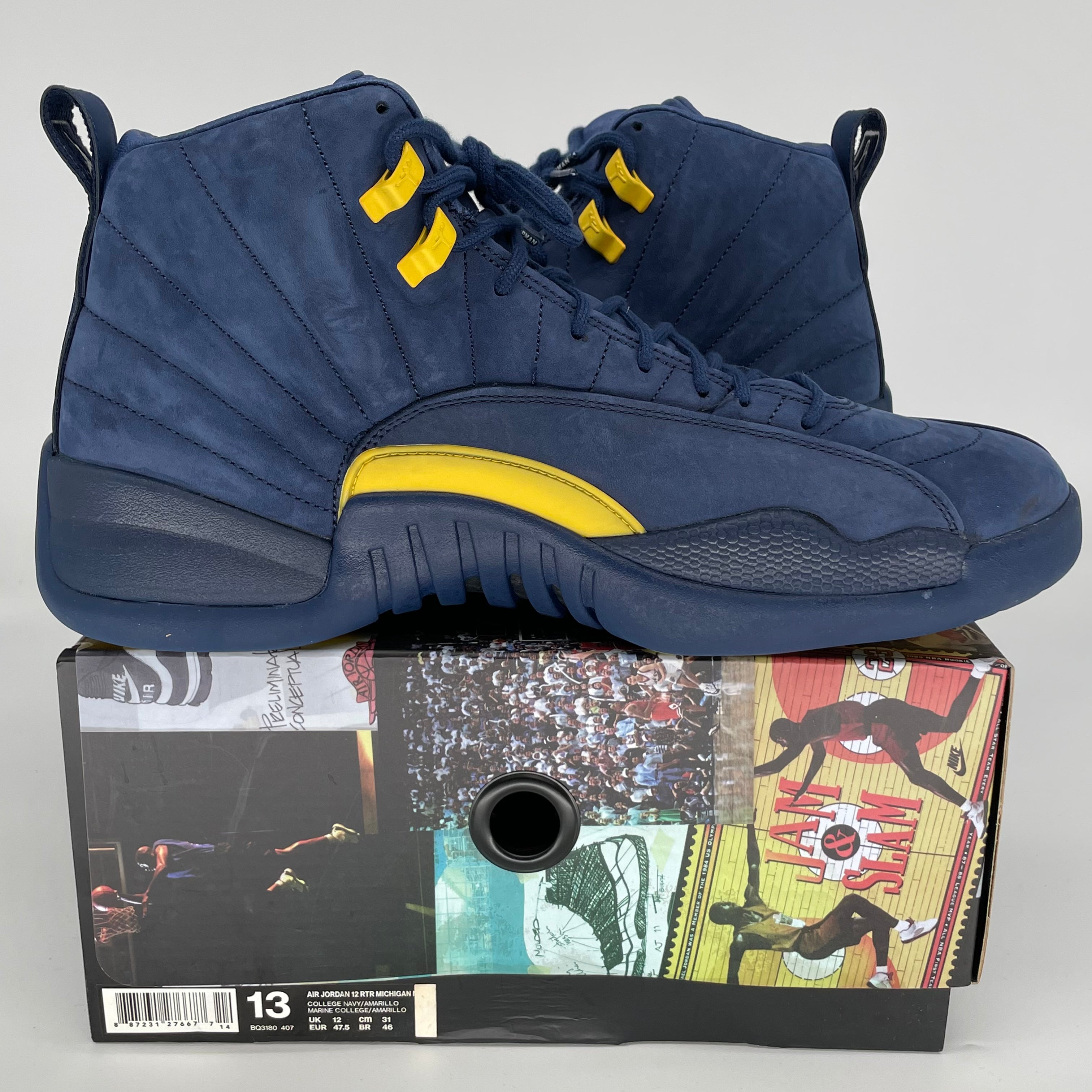 AIR JORDAN 12 MICHIGAN BQ3180-407 SIZE 13/14.5W