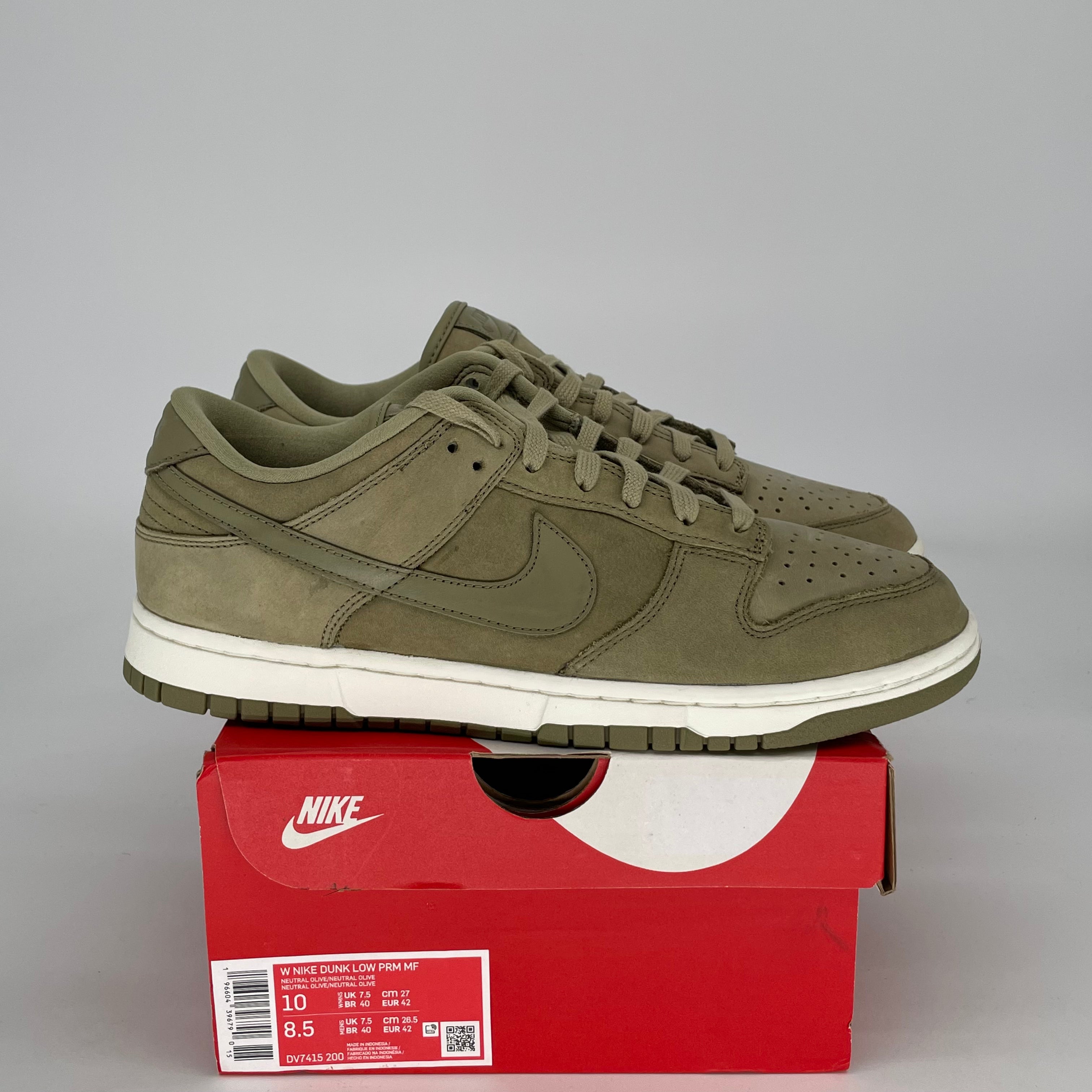 NIKE DUNK LOW NEUTRAL OLIVE W DV7415-200 SIZE 8.5/10W