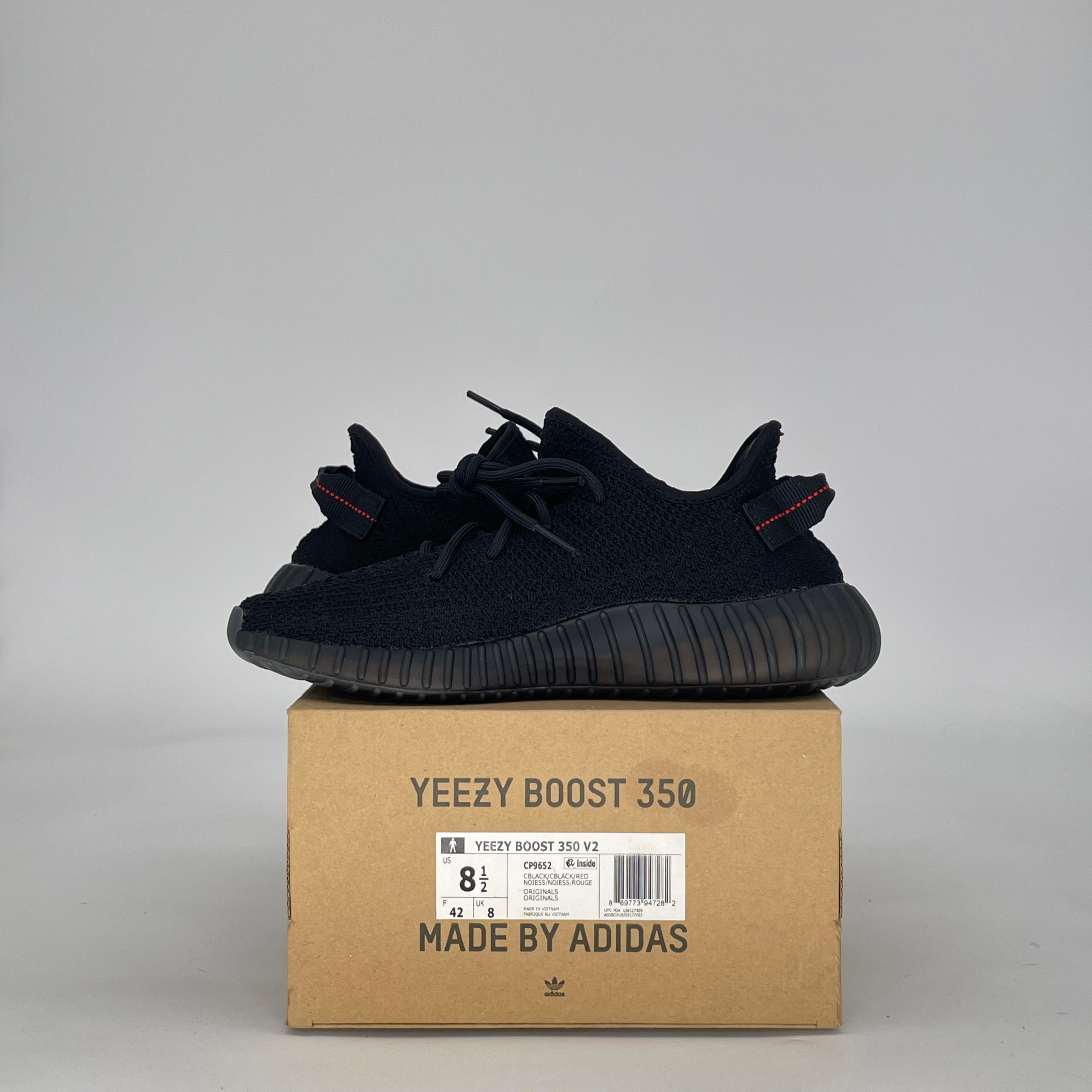 ADIDAS YEEZY BOOST 350 V2 BLACK RED CP9652 SIZE 8.5/10W