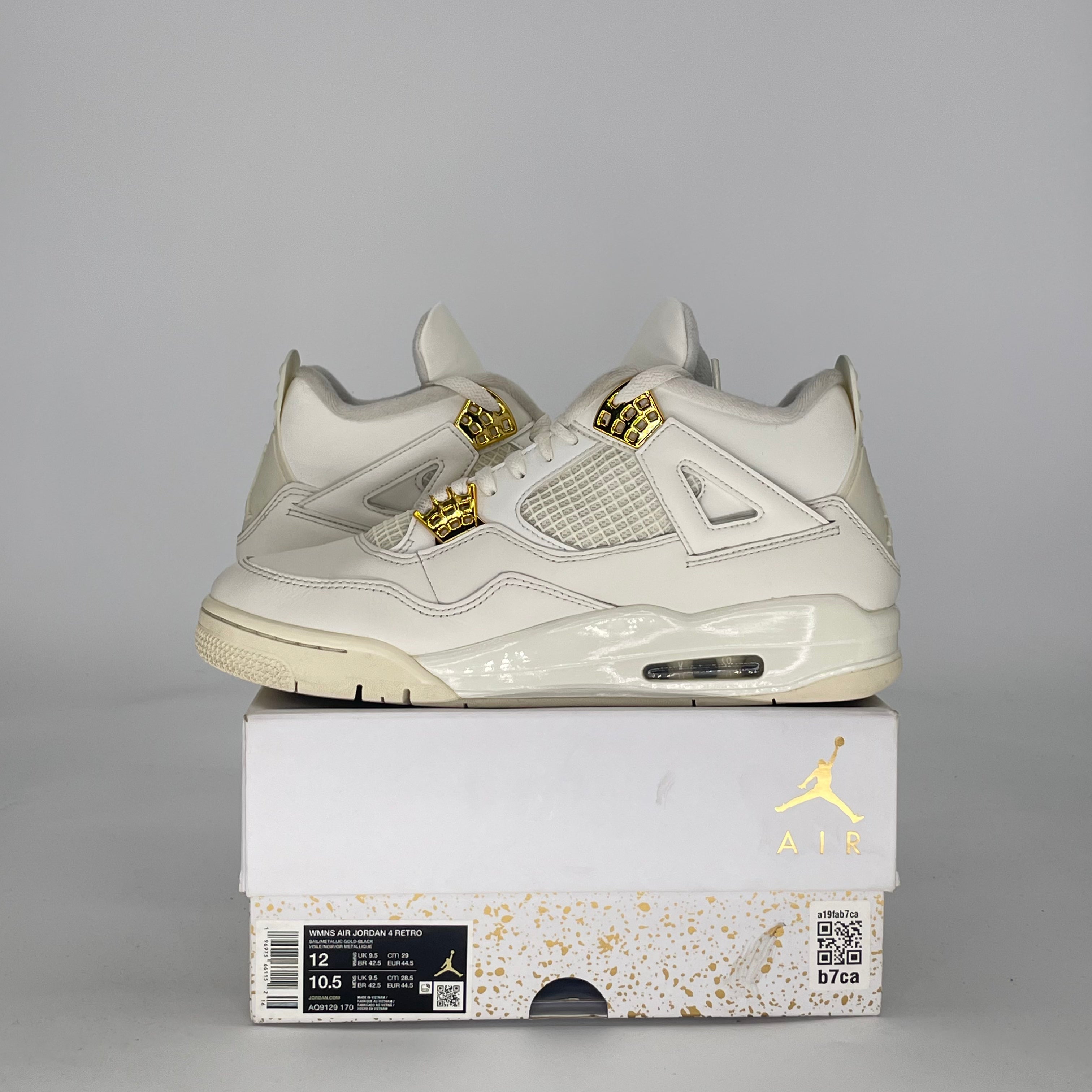 AIR JORDAN 4 METALLIC GOLD AQ9129-170 SIZE 10.5/12W
