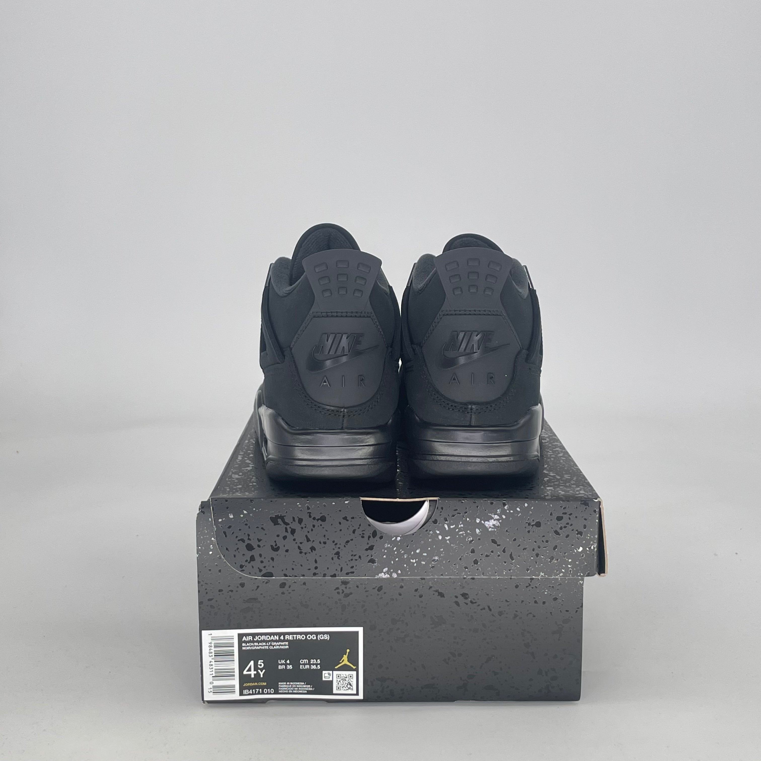 AIR JORDAN 4 BLACK CAT IB4171-010 SIZE 4.5/6W GS