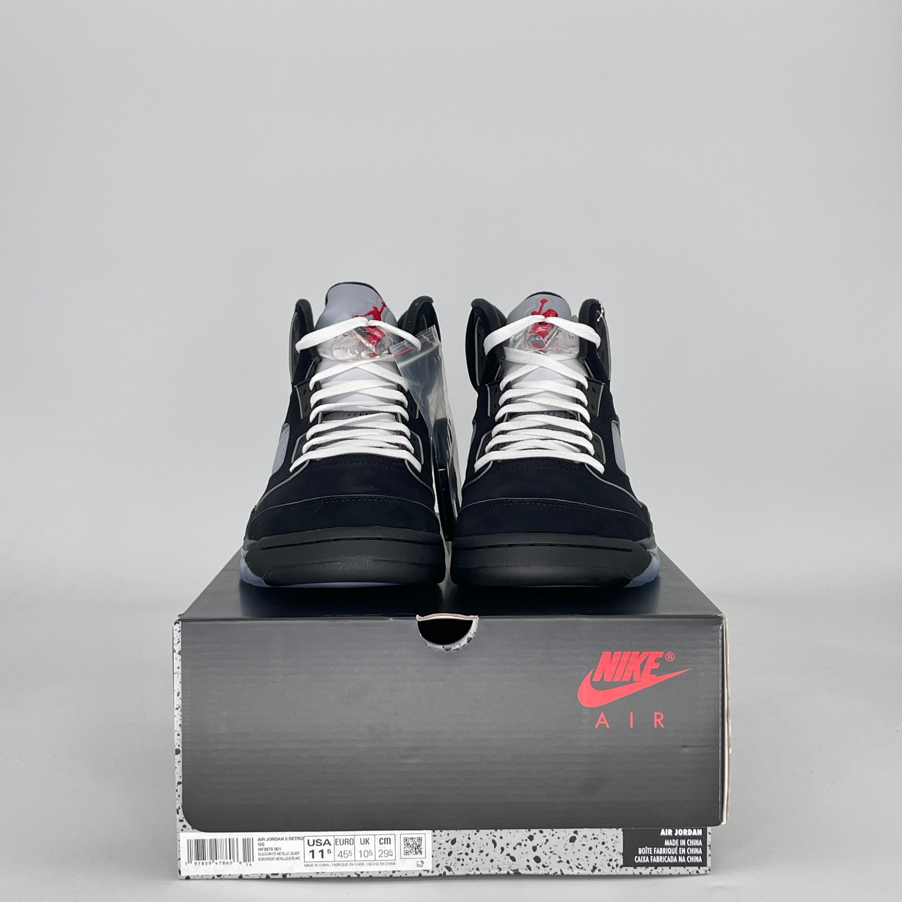 AIR JORDAN 5 BLACK METALLIC REIMAGINED HF3975-001 SIZE 11.5/13W