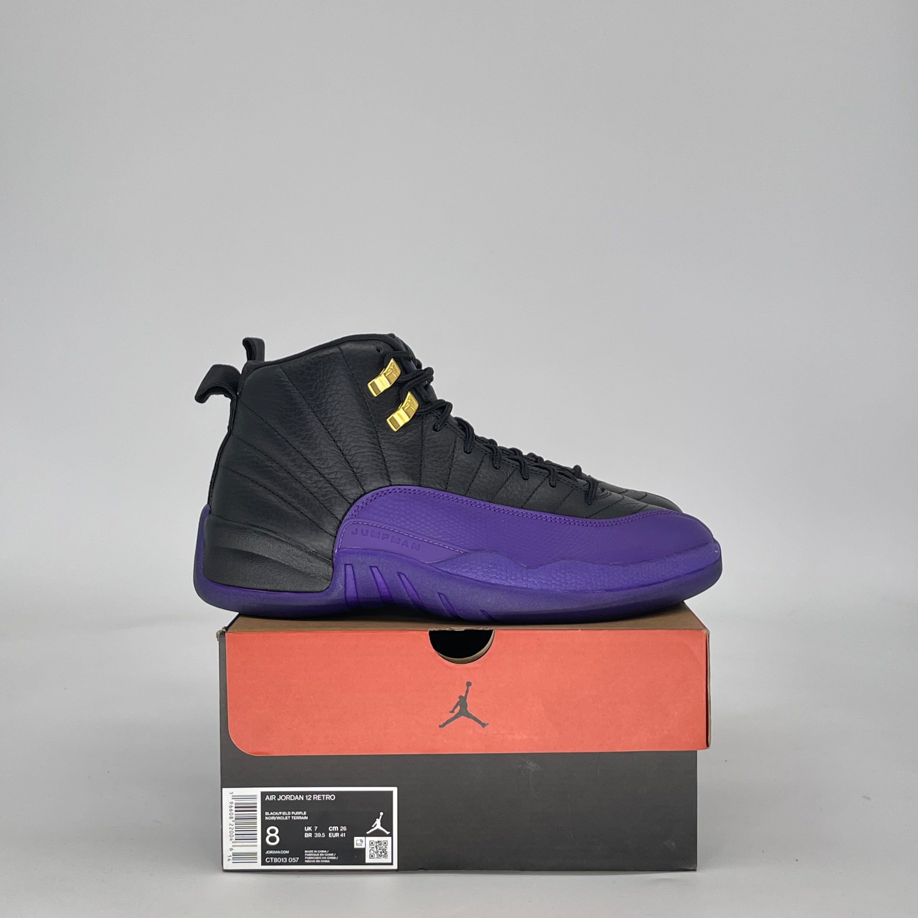 AIR JORDAN 12 FIELD PURPLE CT8013-057 SIZE 8/9.5W