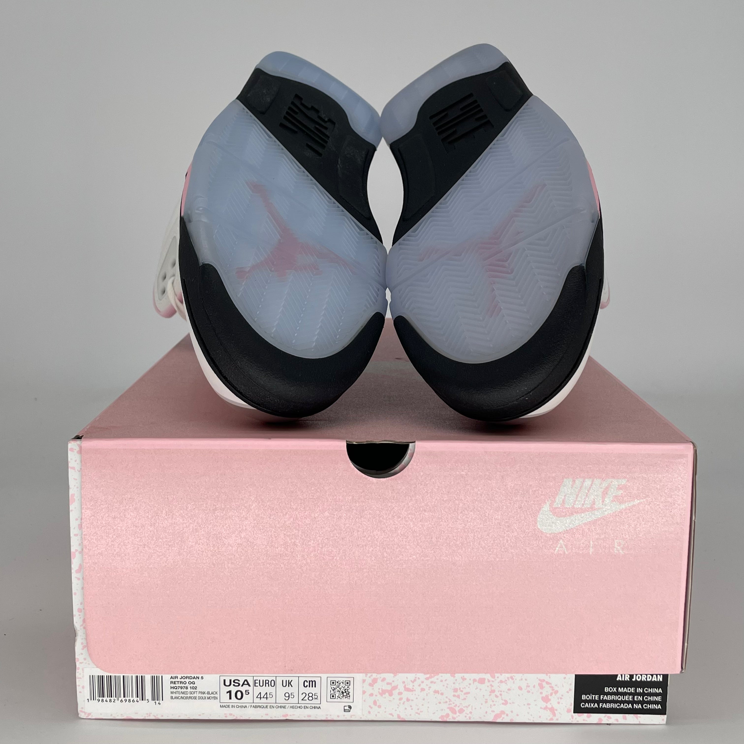 AIR JORDAN 5 MEDIUM SOFT PINK HQ7978-102 SIZE 10.5/12W