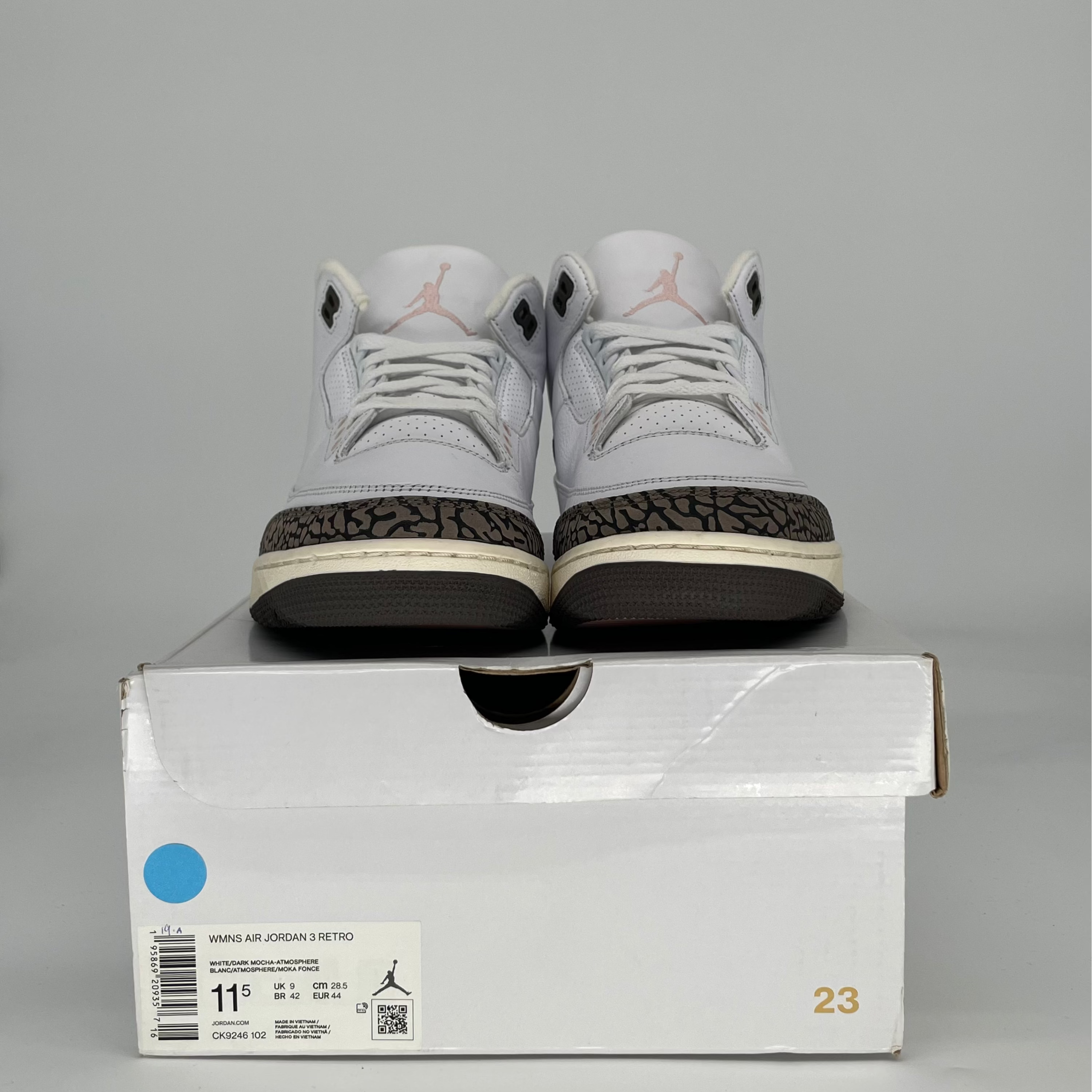 AIR JORDAN 3 NEAPOLITAN DARK MAOCHA W CK9246-102 SIZE 10/11.5W