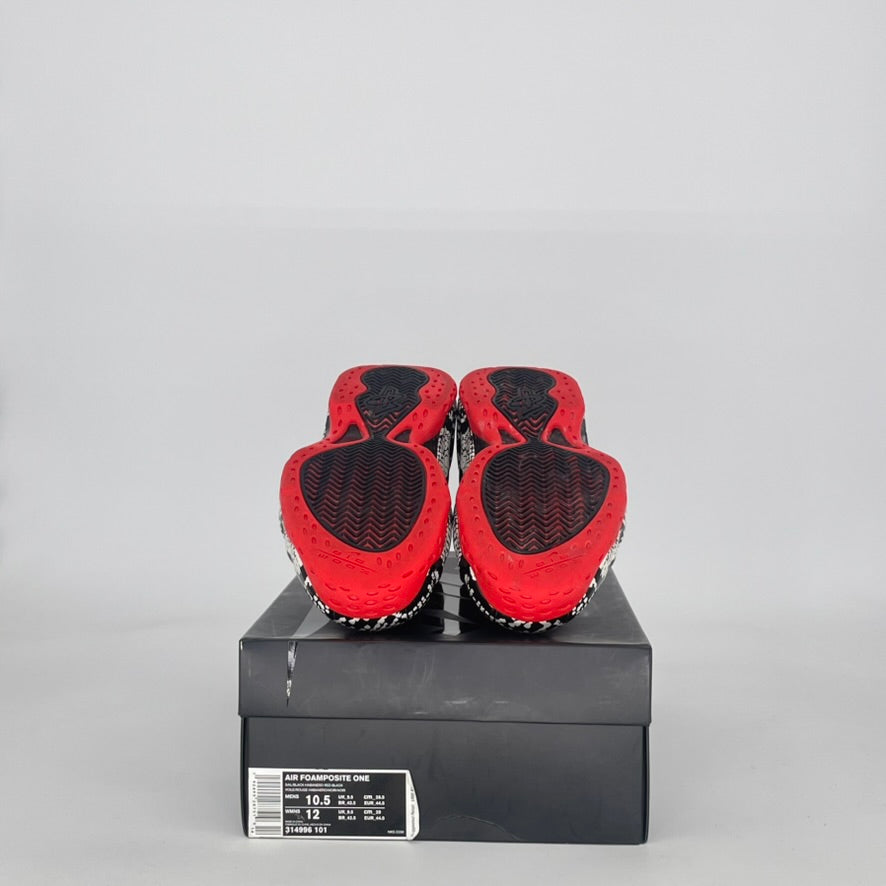 NIKE AIR FOAMPOSITE ONE ALBINO SNAKESKIN 314996-101 SIZE 10.5/12W