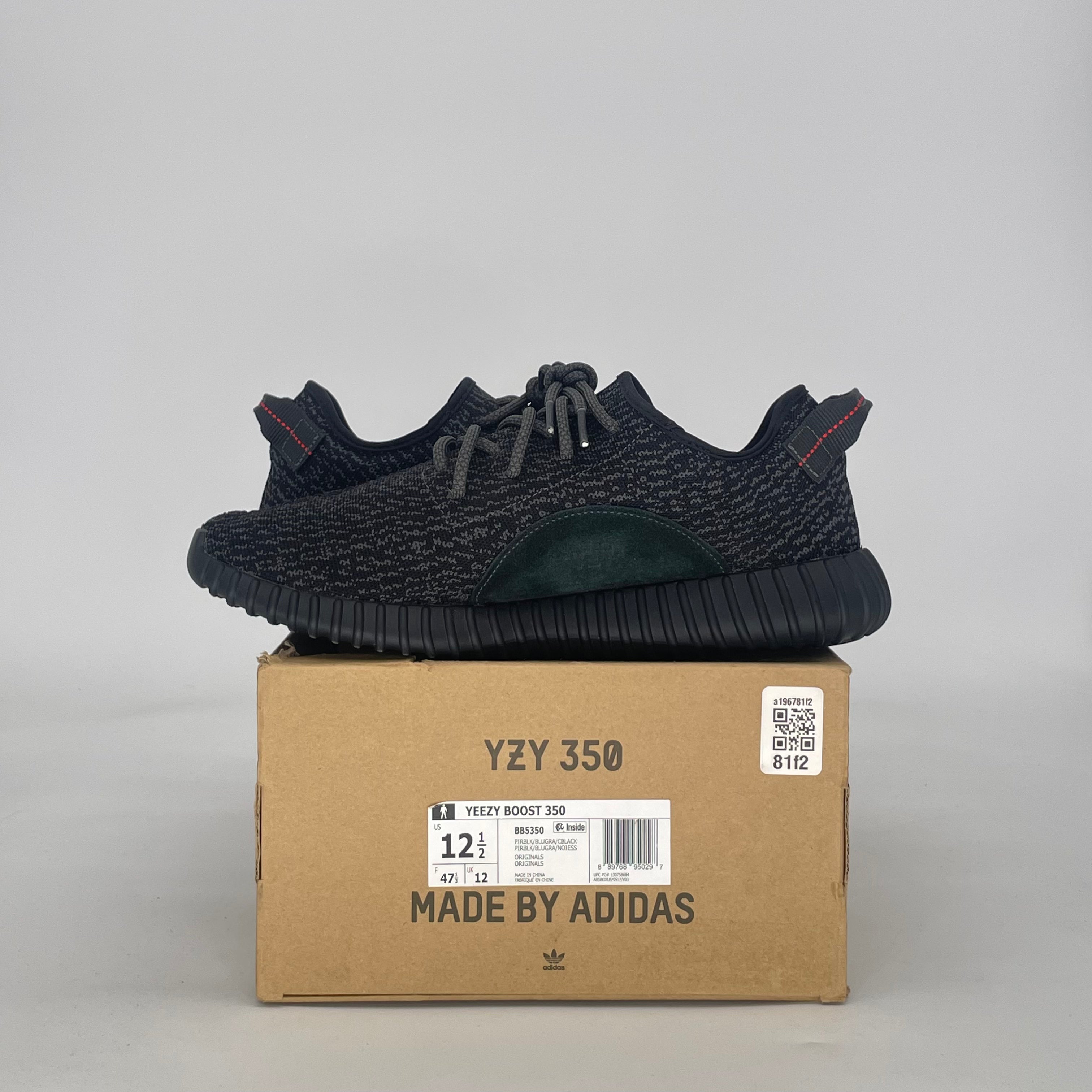 ADIDAS YEEZY BOOST 350 PIRATE BLACK BB5350 SIZE 12.5/14W
