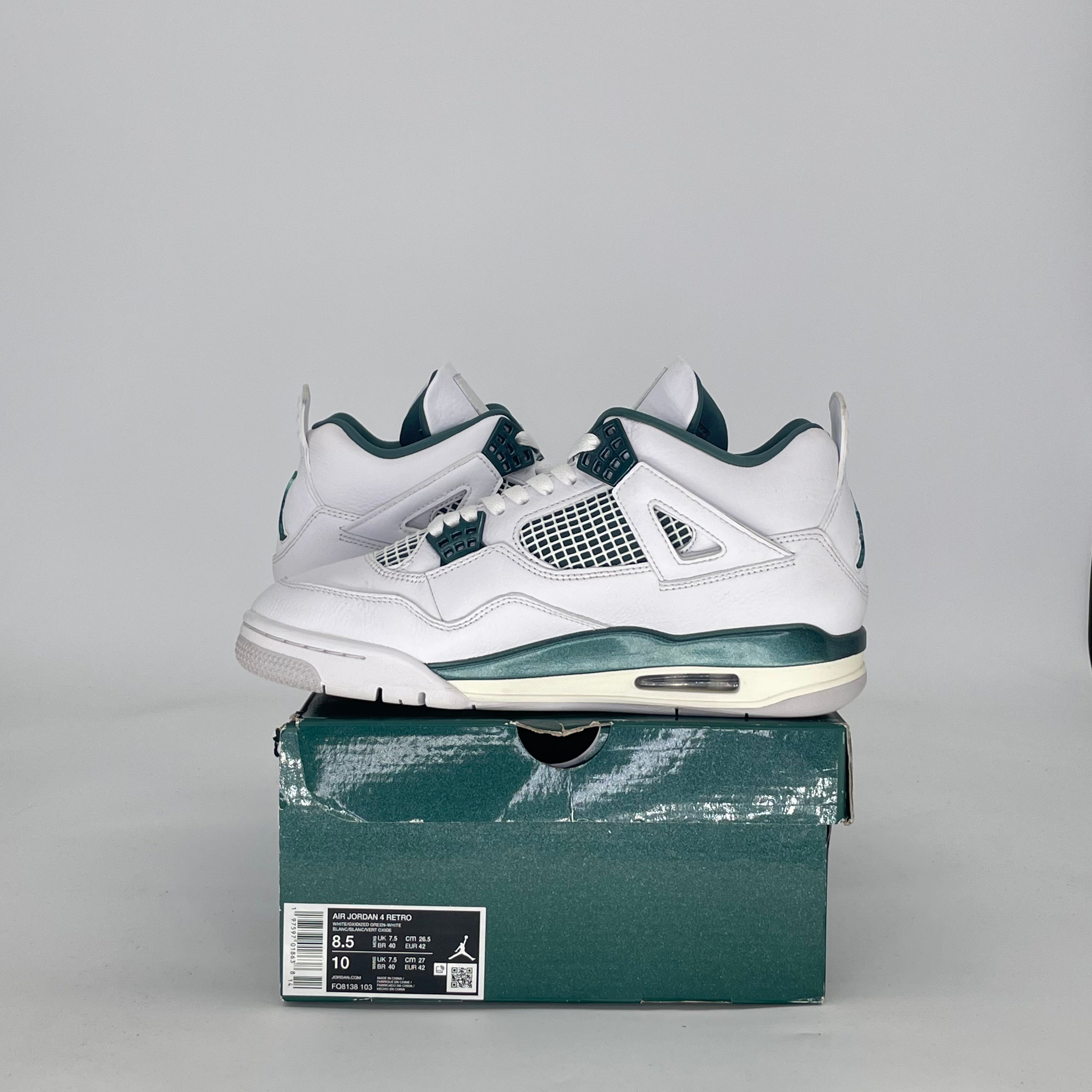 AIR JORDAN 4 OXIDIZED GREEN FQ8138-103 SIZE 8.5/10W