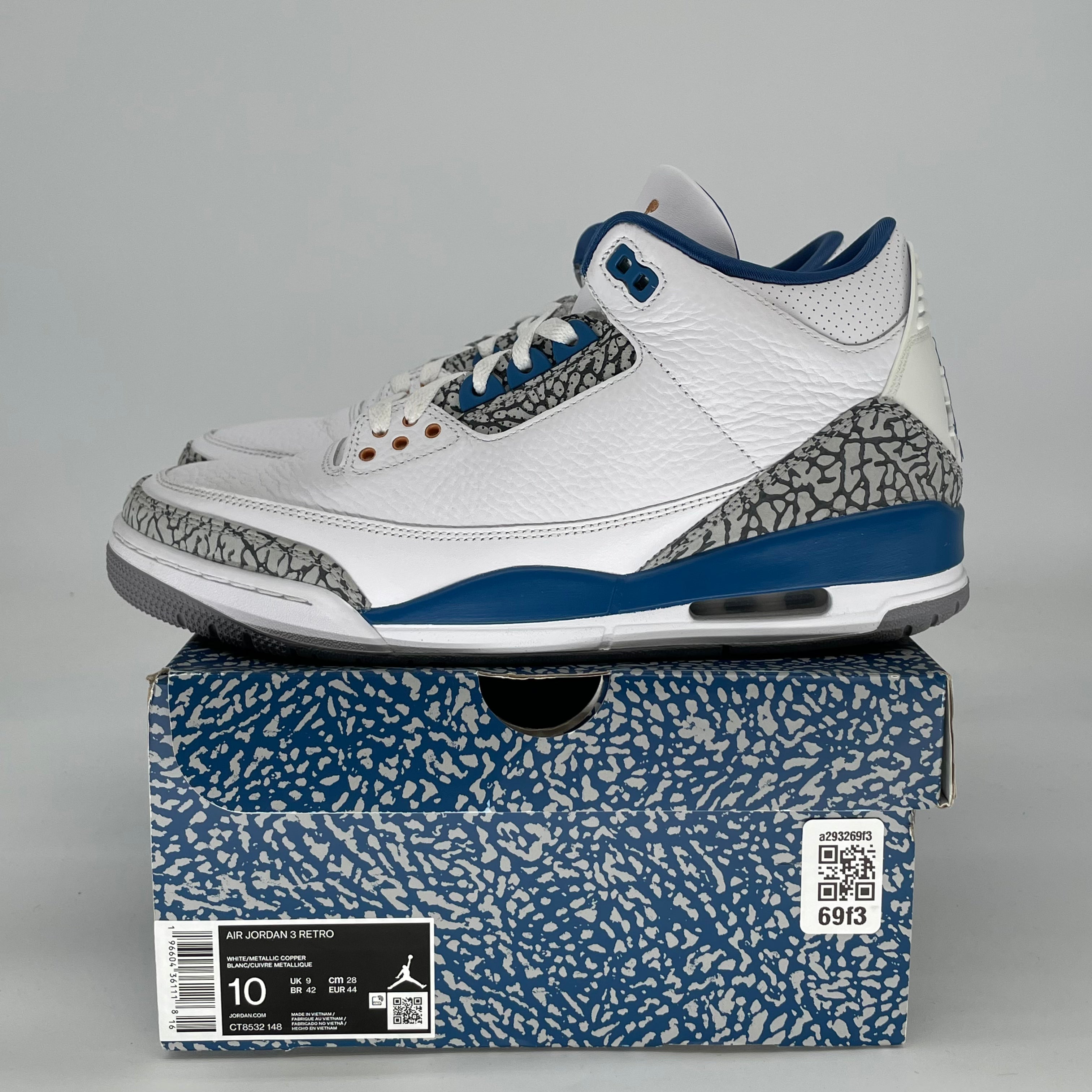 AIR JORDAN 3 WIZARDS CT8532-148 SIZE 10/115W