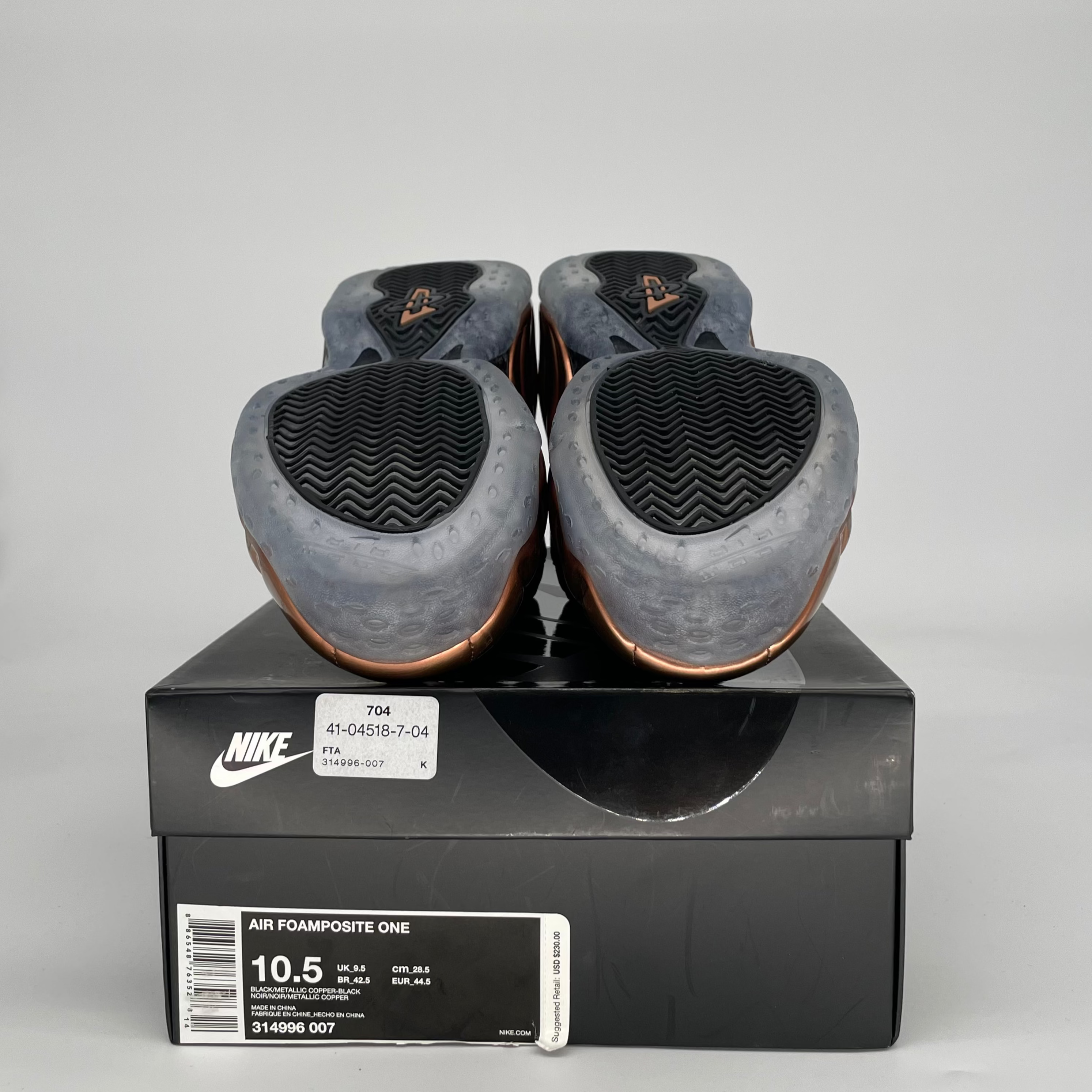 NIKE AIR FOAMPOSITE ONE COPPER 314996-007 SIZE 10.5/12W