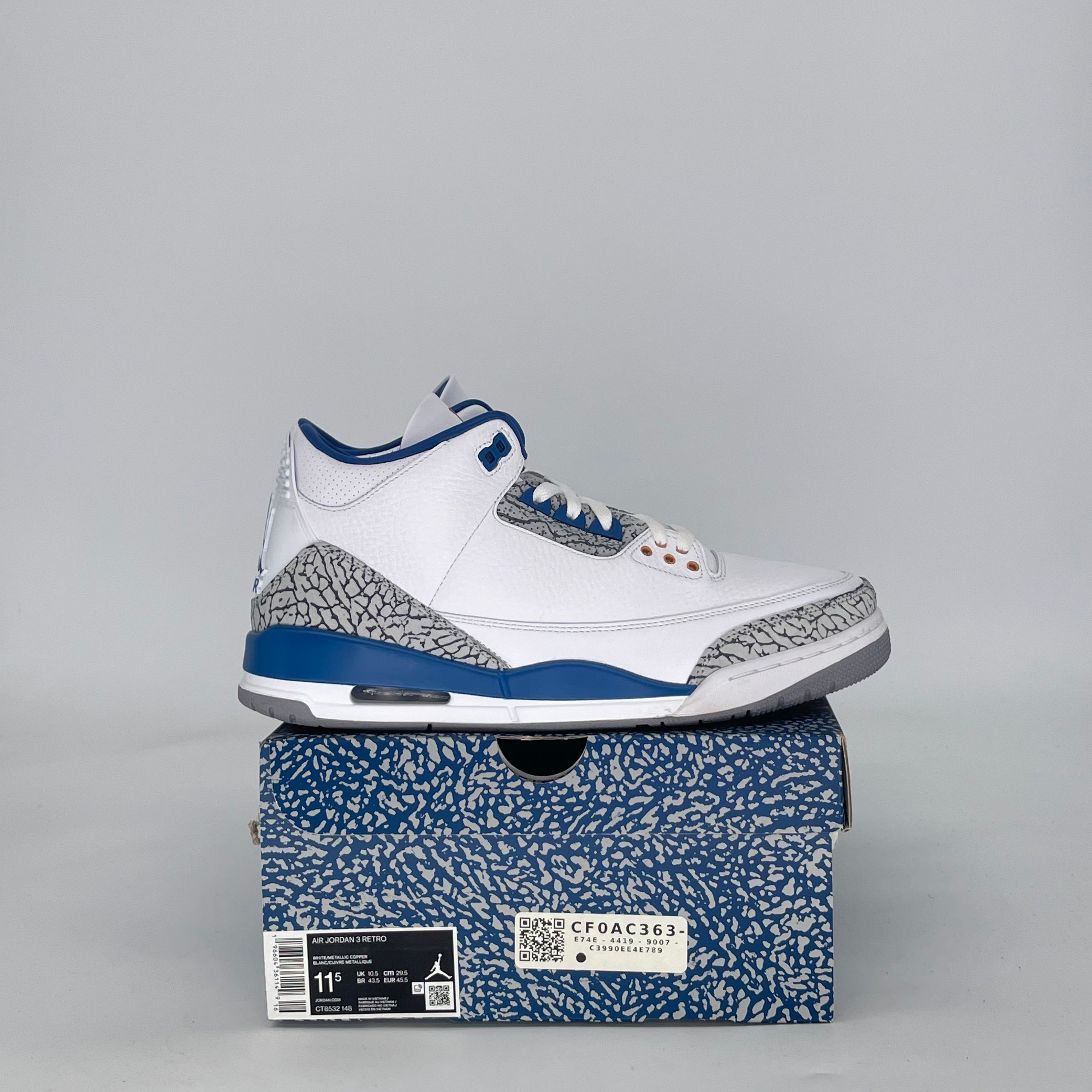 AIR JORDAN 3 WIZARDS CT8532-148 SIZE 11.5/13W