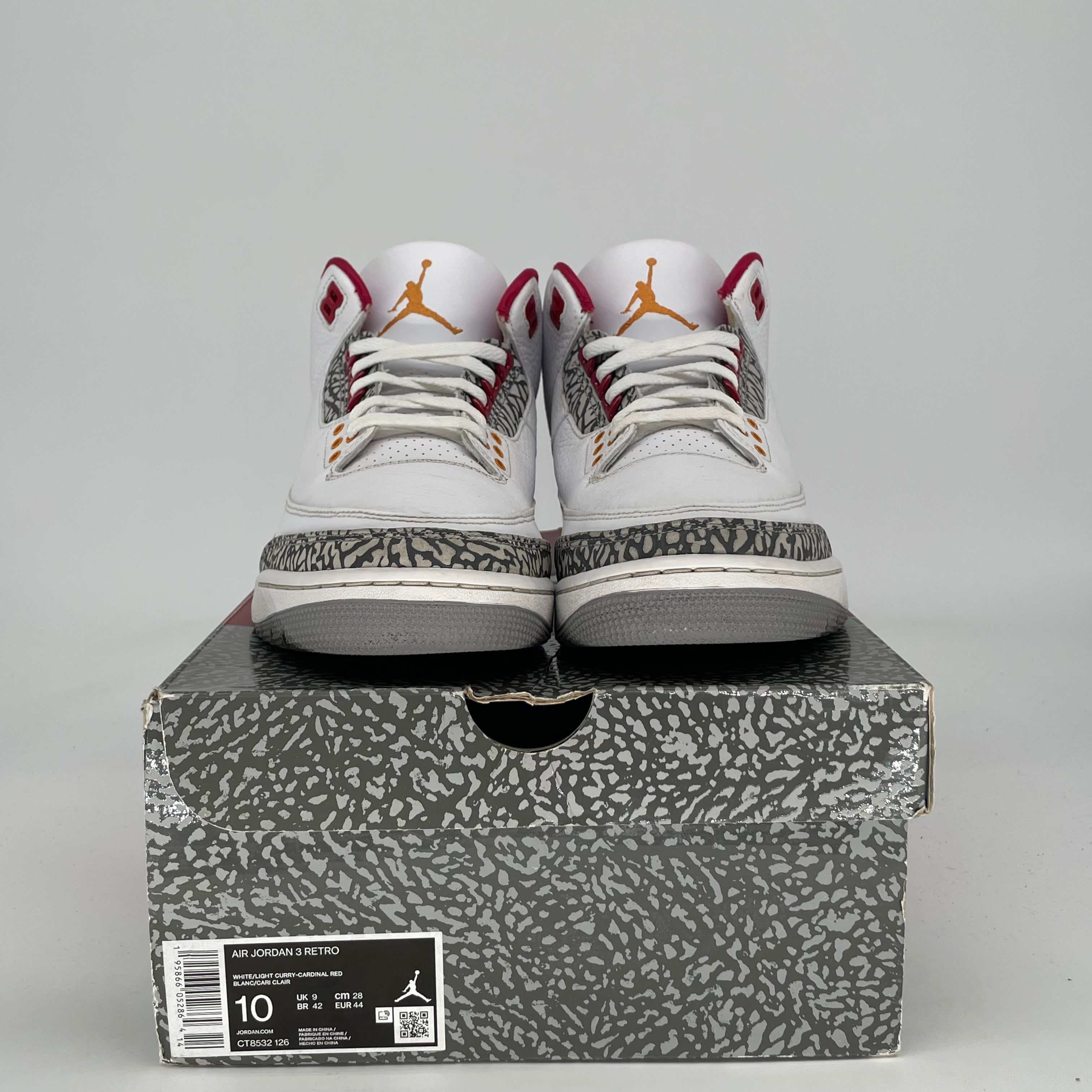AIR JORDAN 3 CARDINAL RED CT8532-126 SIZE 10/11.5W