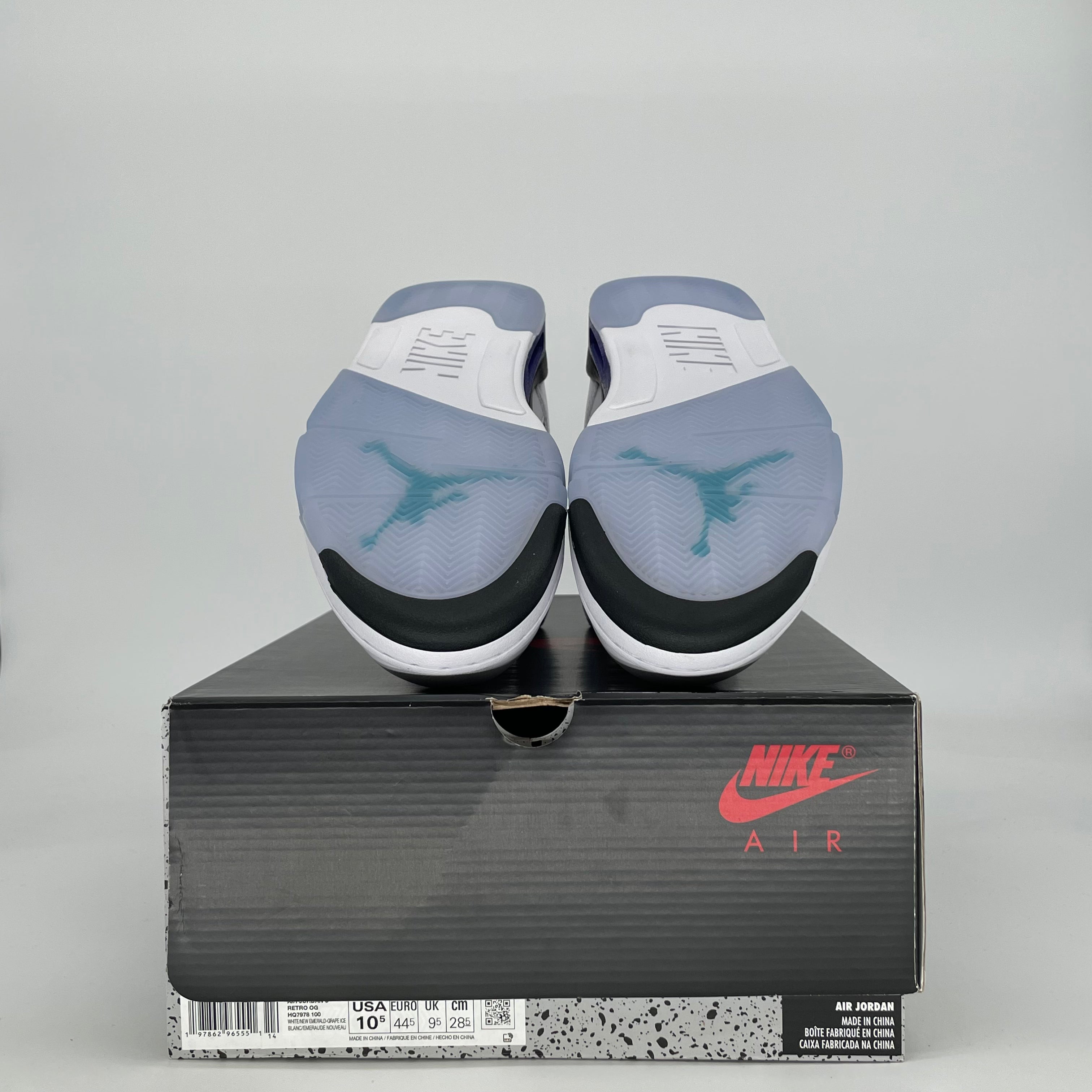 AIR JORDAN 5 GRAPE HQ7978-100 SIZE 10.5/12W