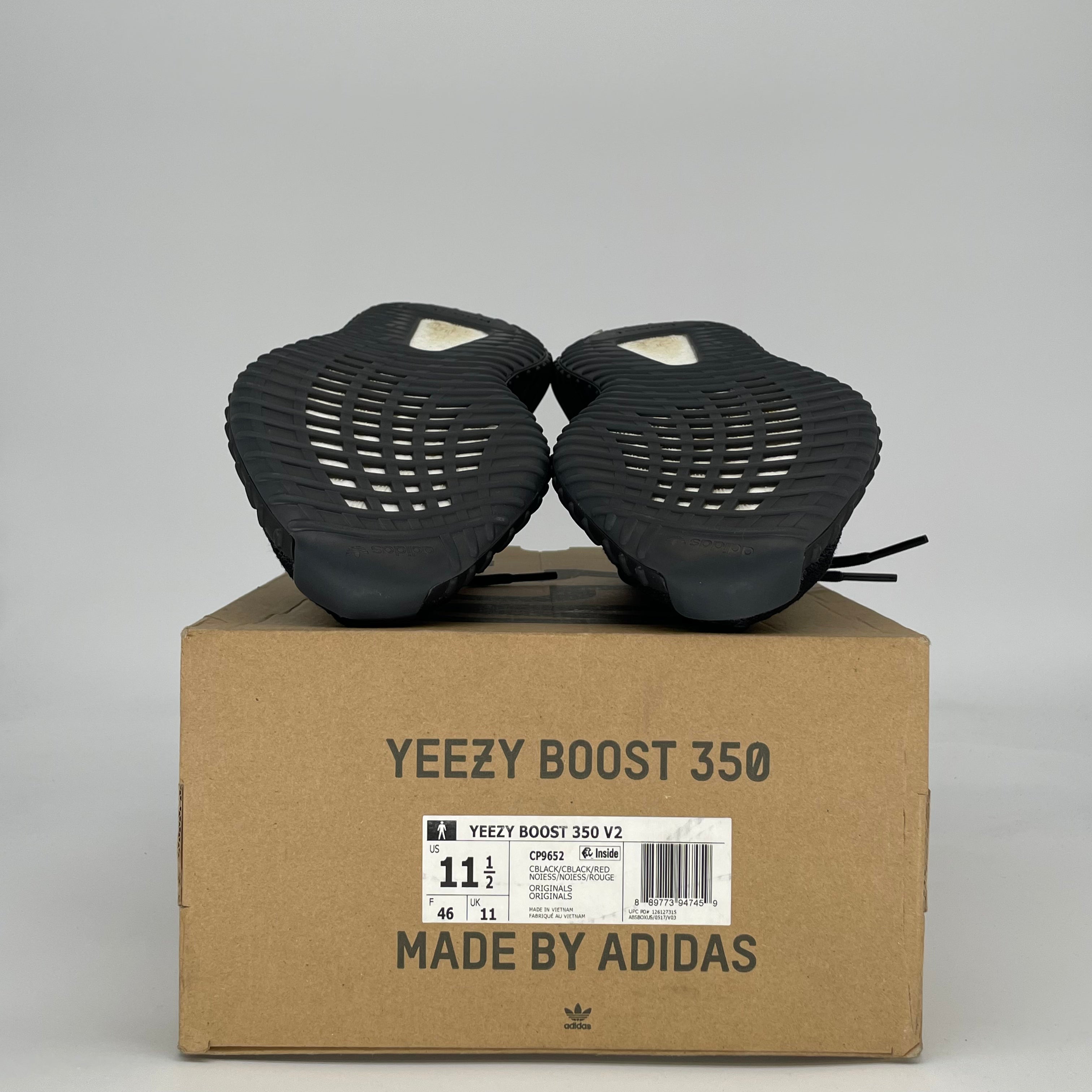 ADIDAS YEZZY BOOST 350 V2 BLACK RED CP9652 SIZE 11.5/13W