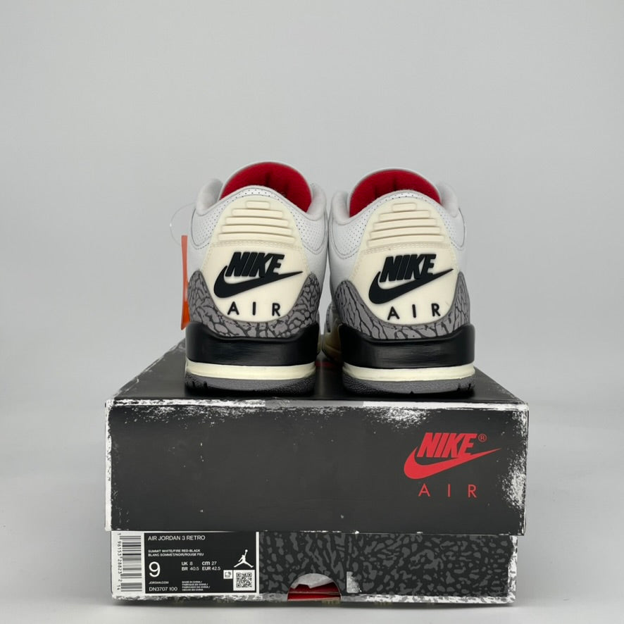 AIR JORDAN 3 WHITE CEMENT REIMAGINED DN3707-100 SIZE 9/10.5W