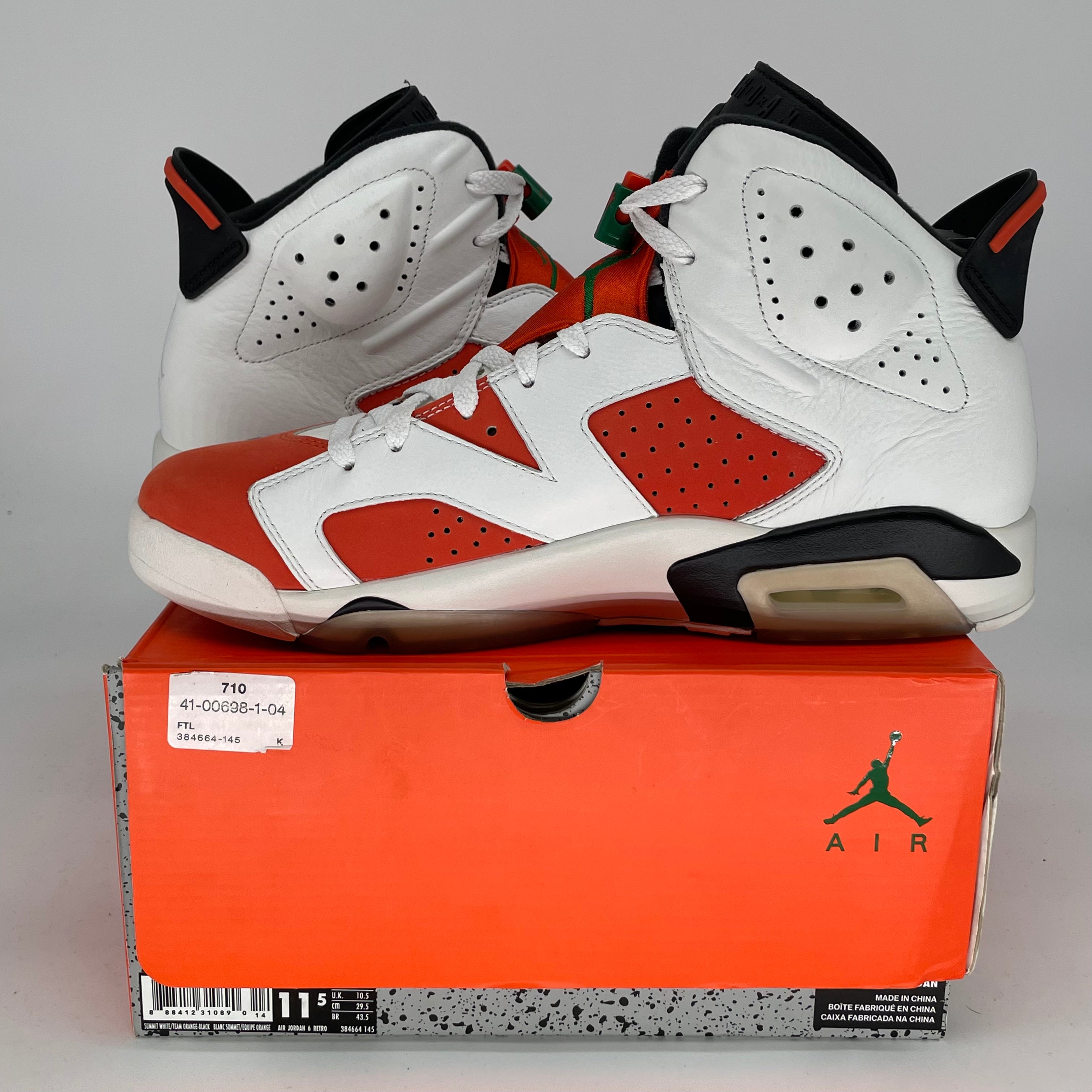 AIR JORDAN 6 GATORADE LIKE MIKE WHITE SIZE 11.5 384664-145