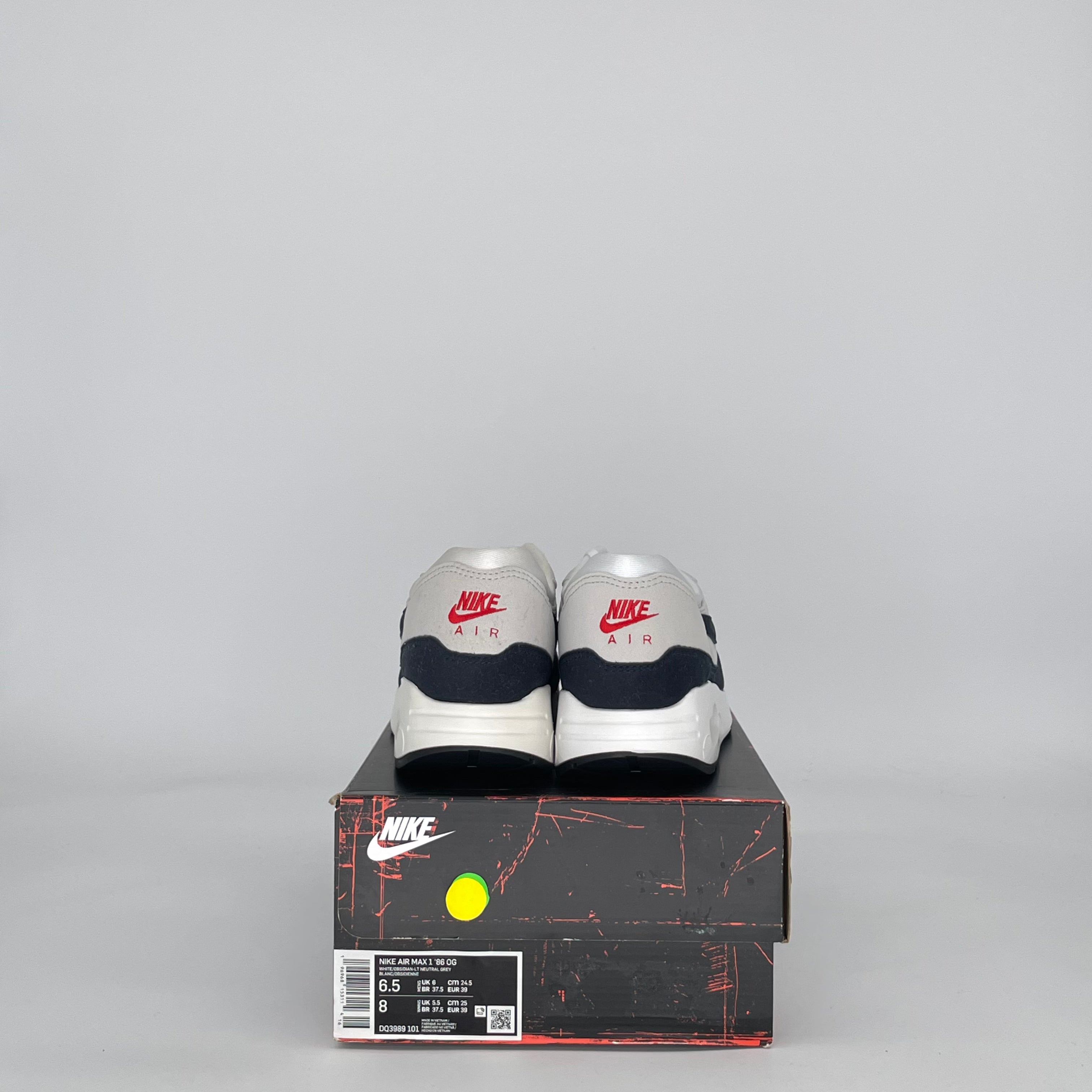 NIKE AIR MAX 1 '86 BIG BUBBLE OBSIDIAN DQ3989-101 SIZE 6.5/8W GS