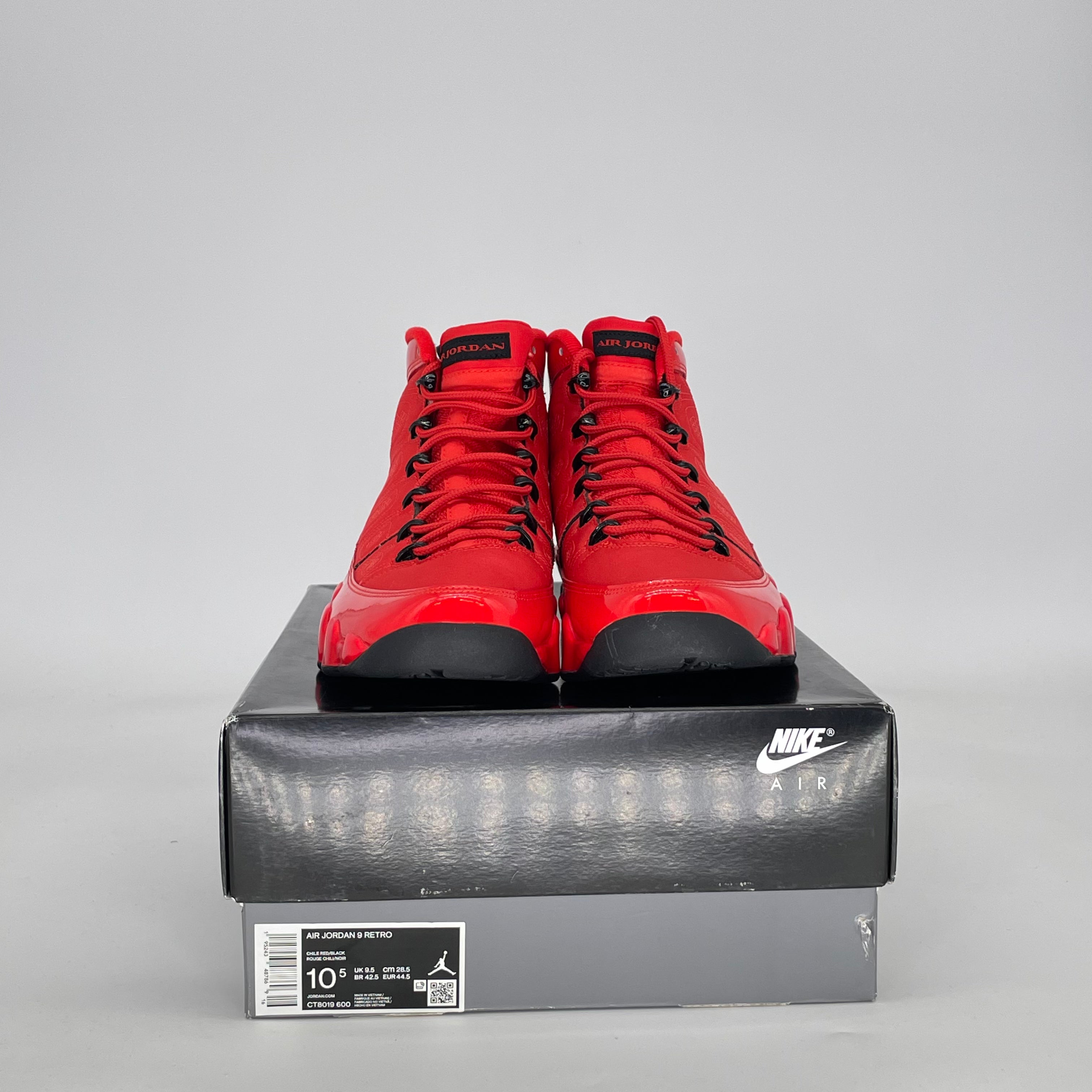 AIR JORDAN 9 CHILE RED CT8019-600 SIZE 10.5/12W