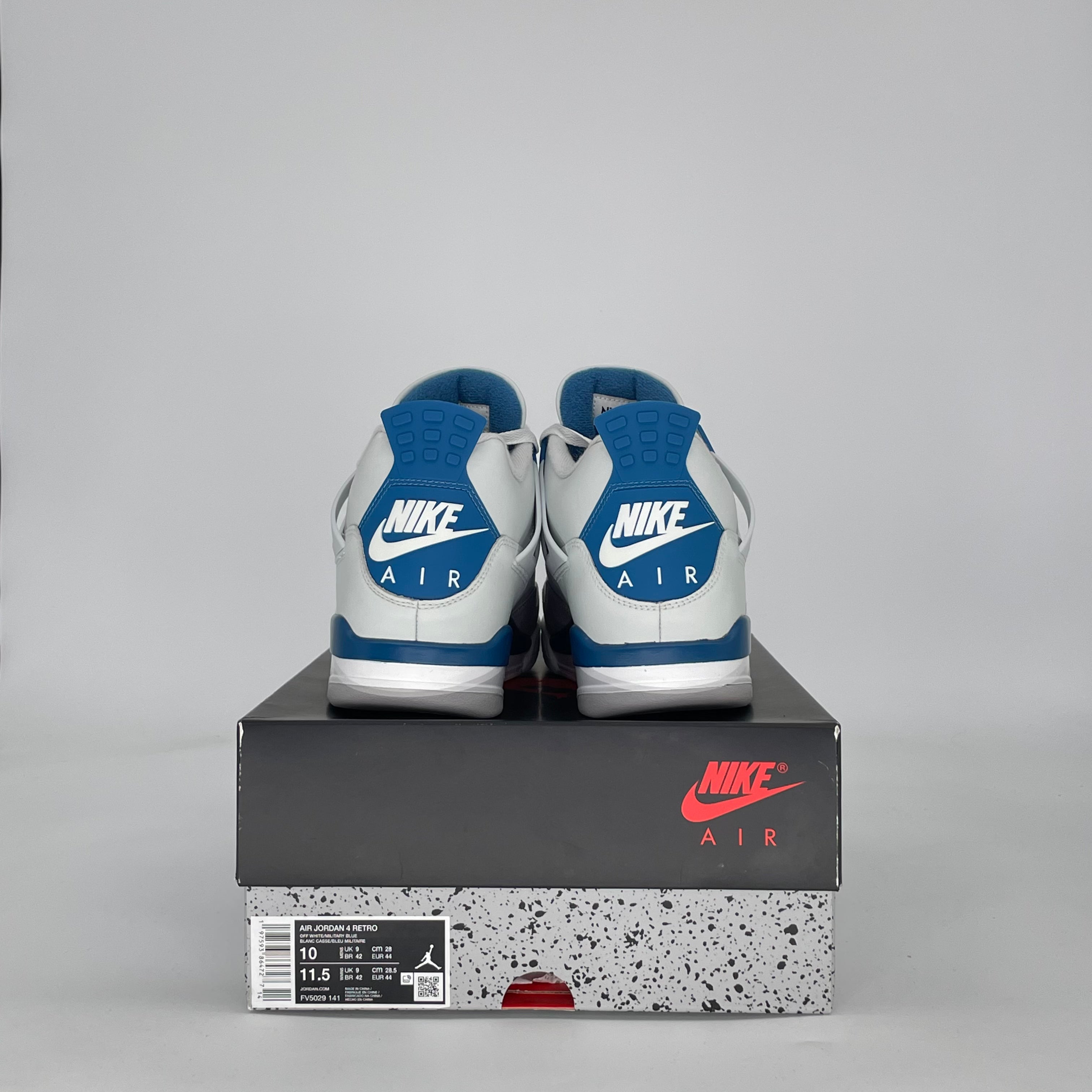 AIR JORDAN 4 MILITARY BLUE FV5029-141 SIZE 10/11.5W