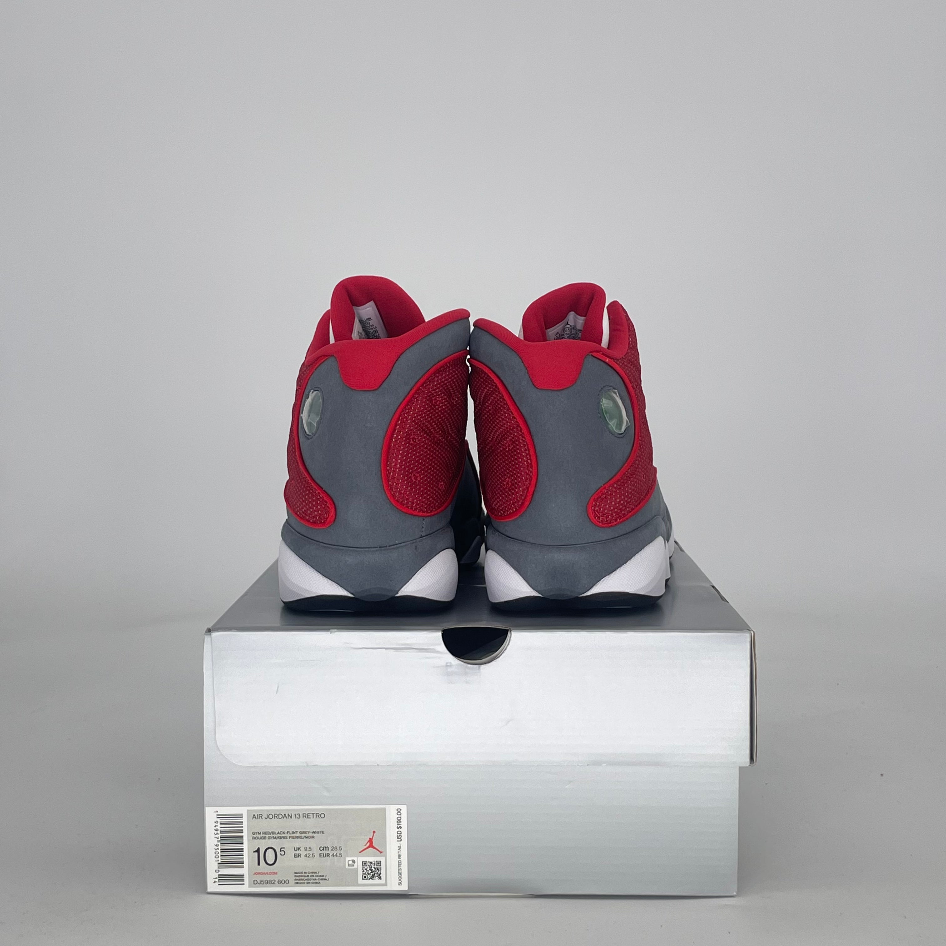 AIR JORDAN 13 GYM RED FLINT GREY DJ5982-600 SIZE 10.5/12W