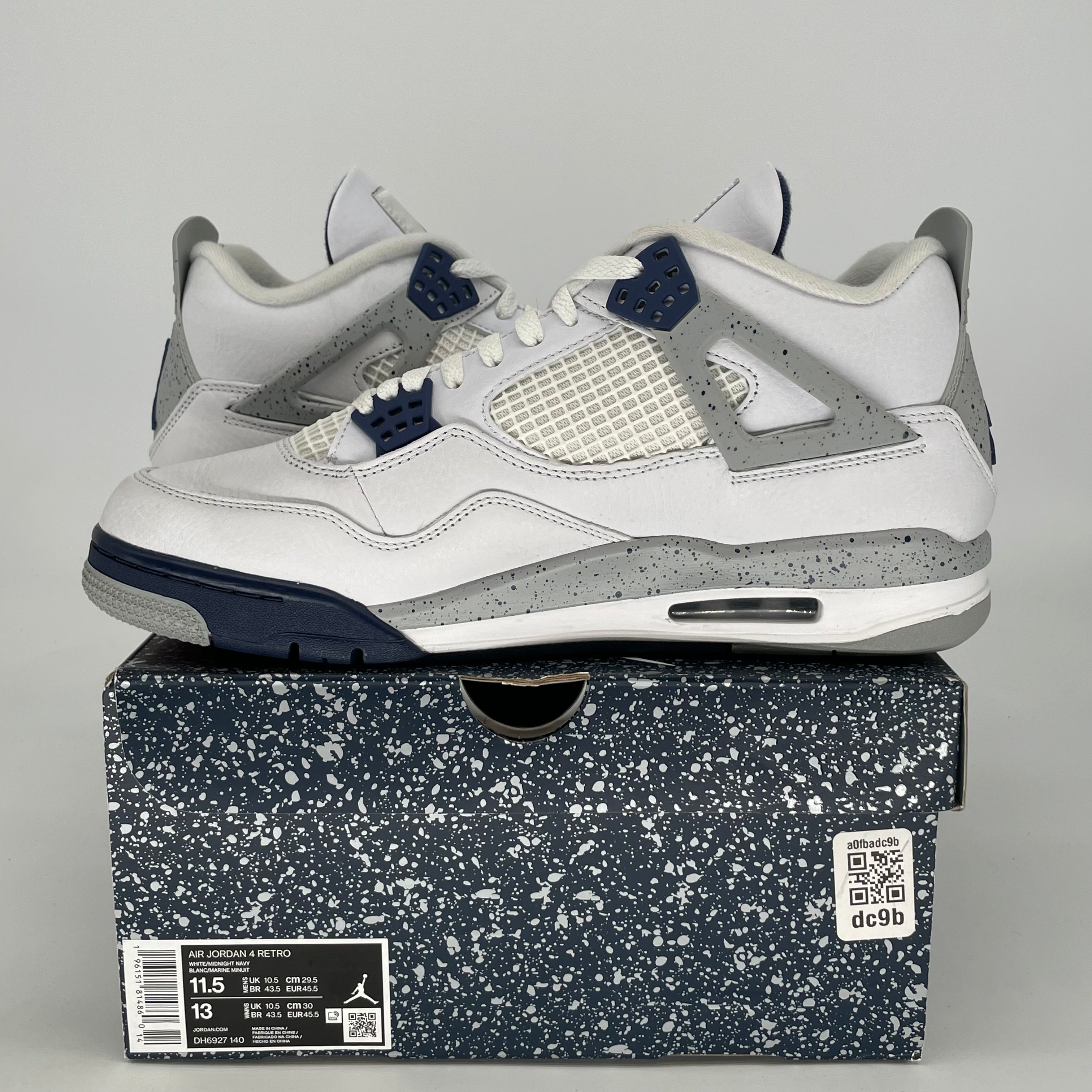 AIR JORDAN 4 MIDNIGHT NAVY DH6927-140 SIZE 11.5/13W