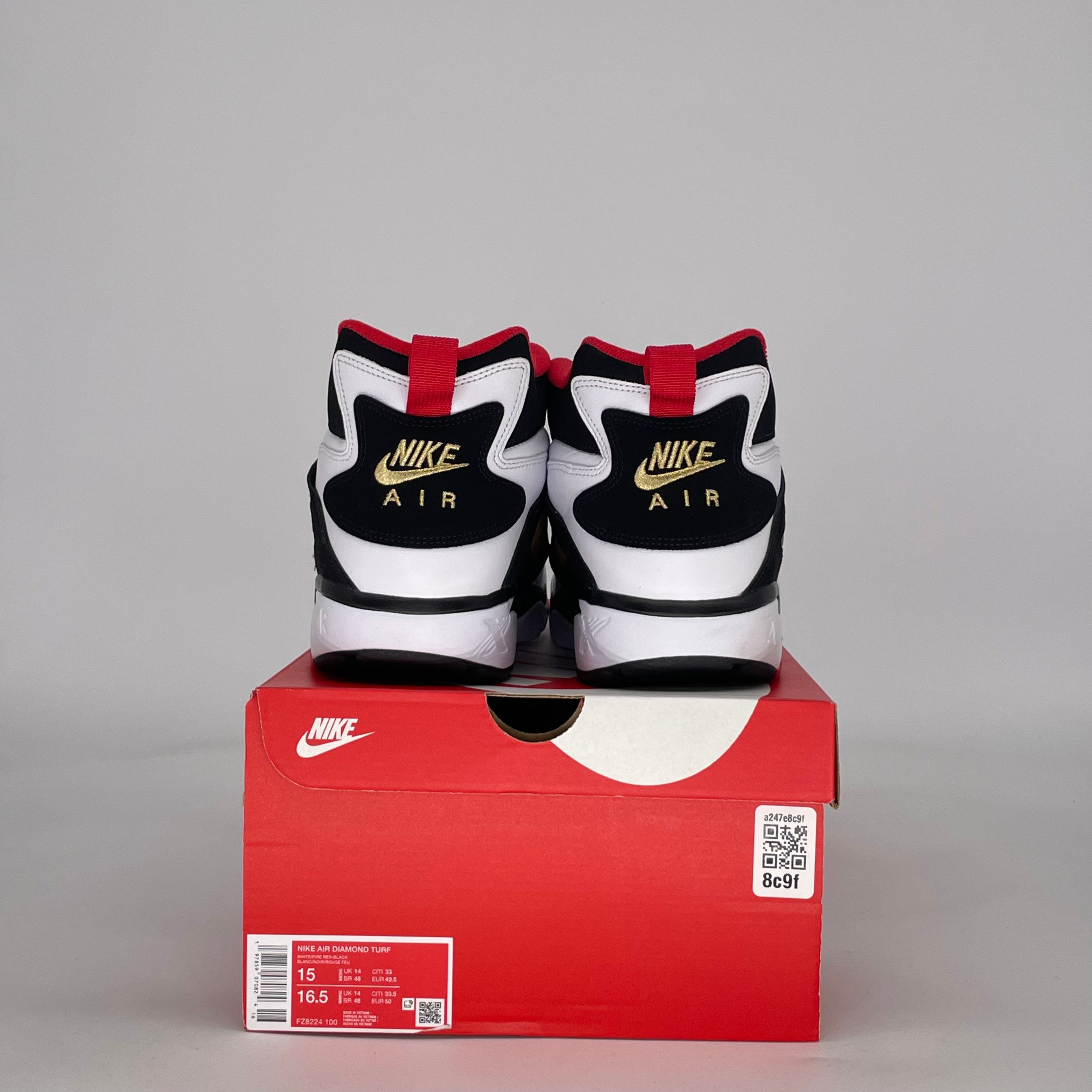 NIKE AIR DIAMOND TURF 49ERS FZ8224-100 SIZE 15/16.5W