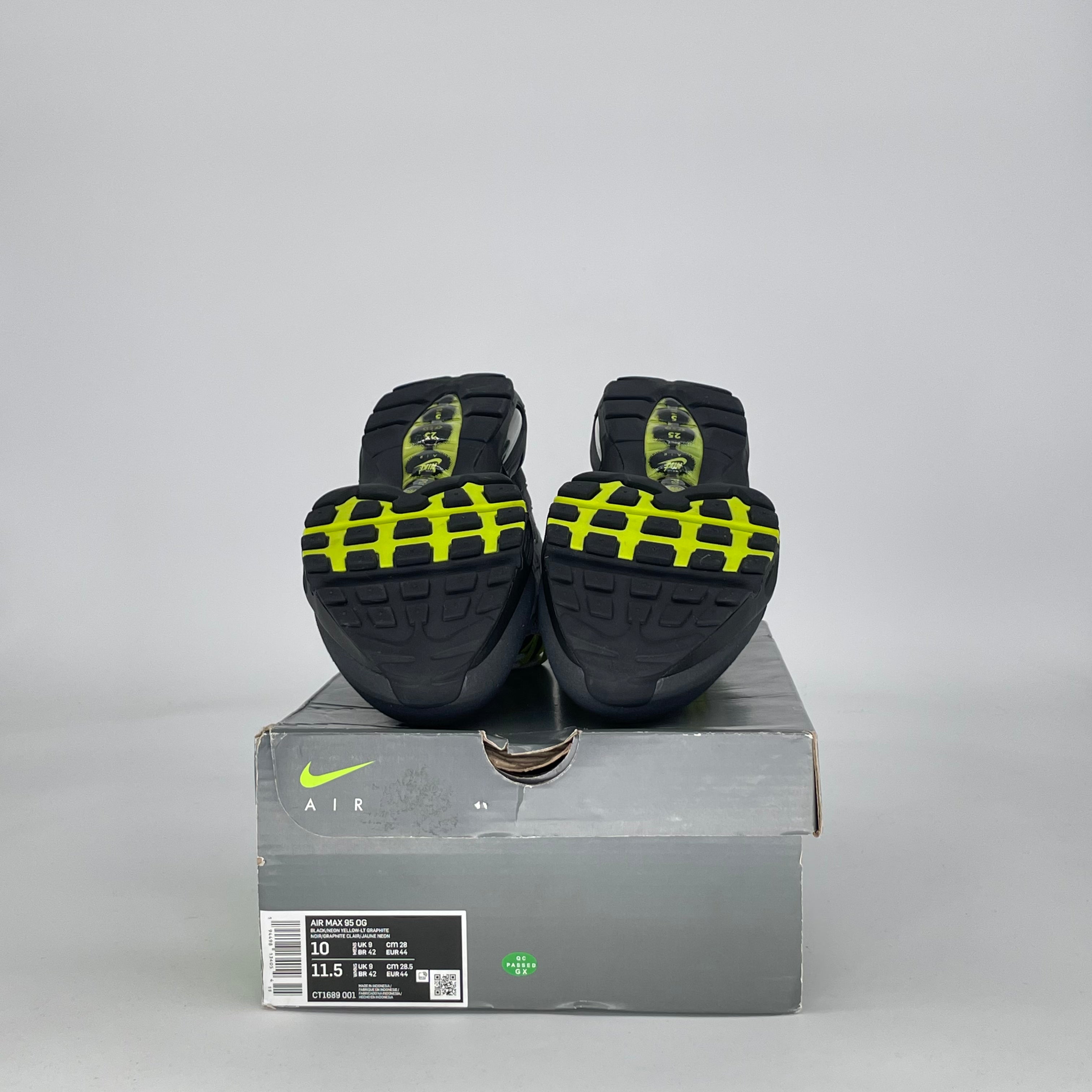 NIKE AIR MAX 95 OG NEON (2020) CT1689-001 SIZE 10/11.5W