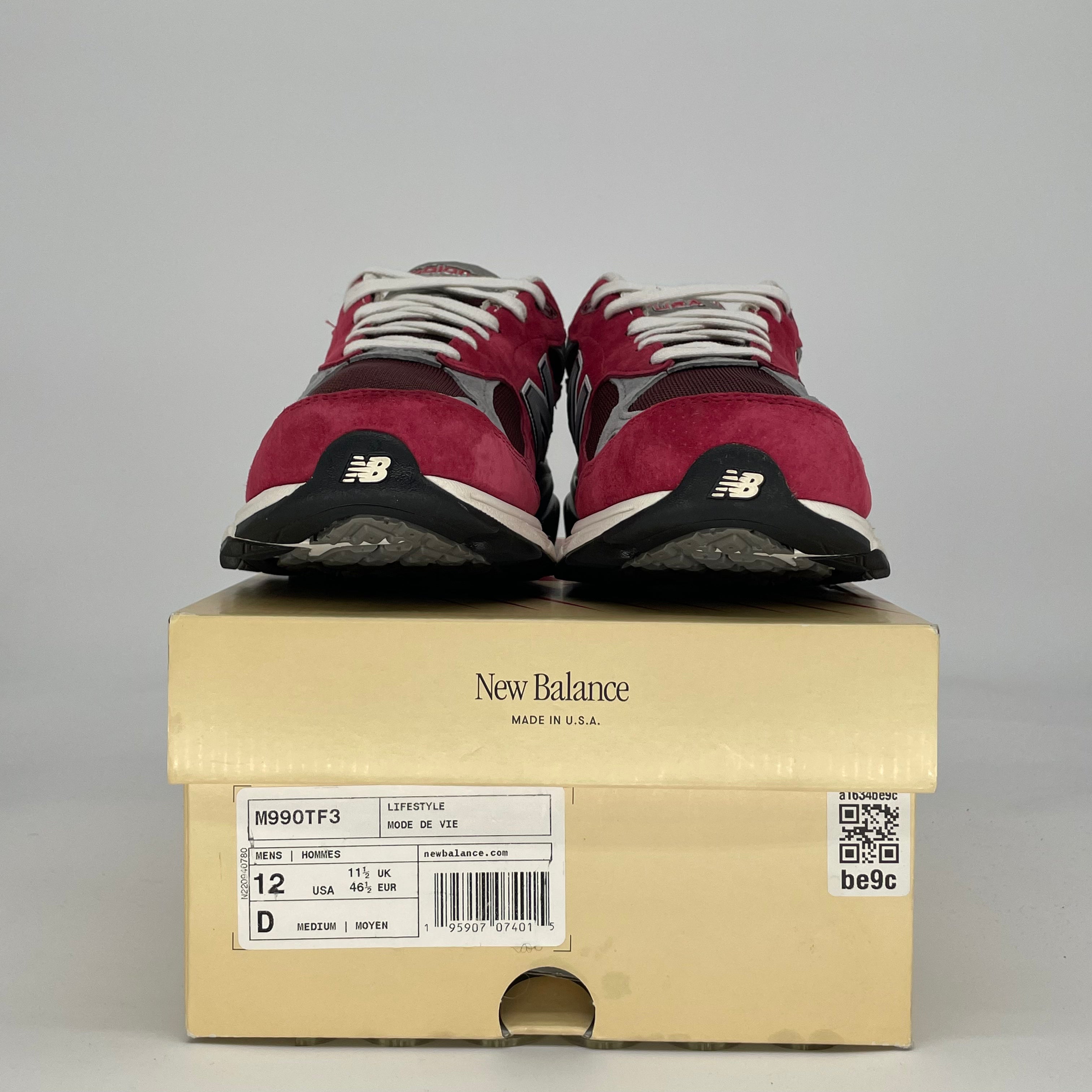 NEW BALANCE 990V3 MIUSA TEDDY SANTIS SCARLET M99OTF3 SIZE 12/13.5W