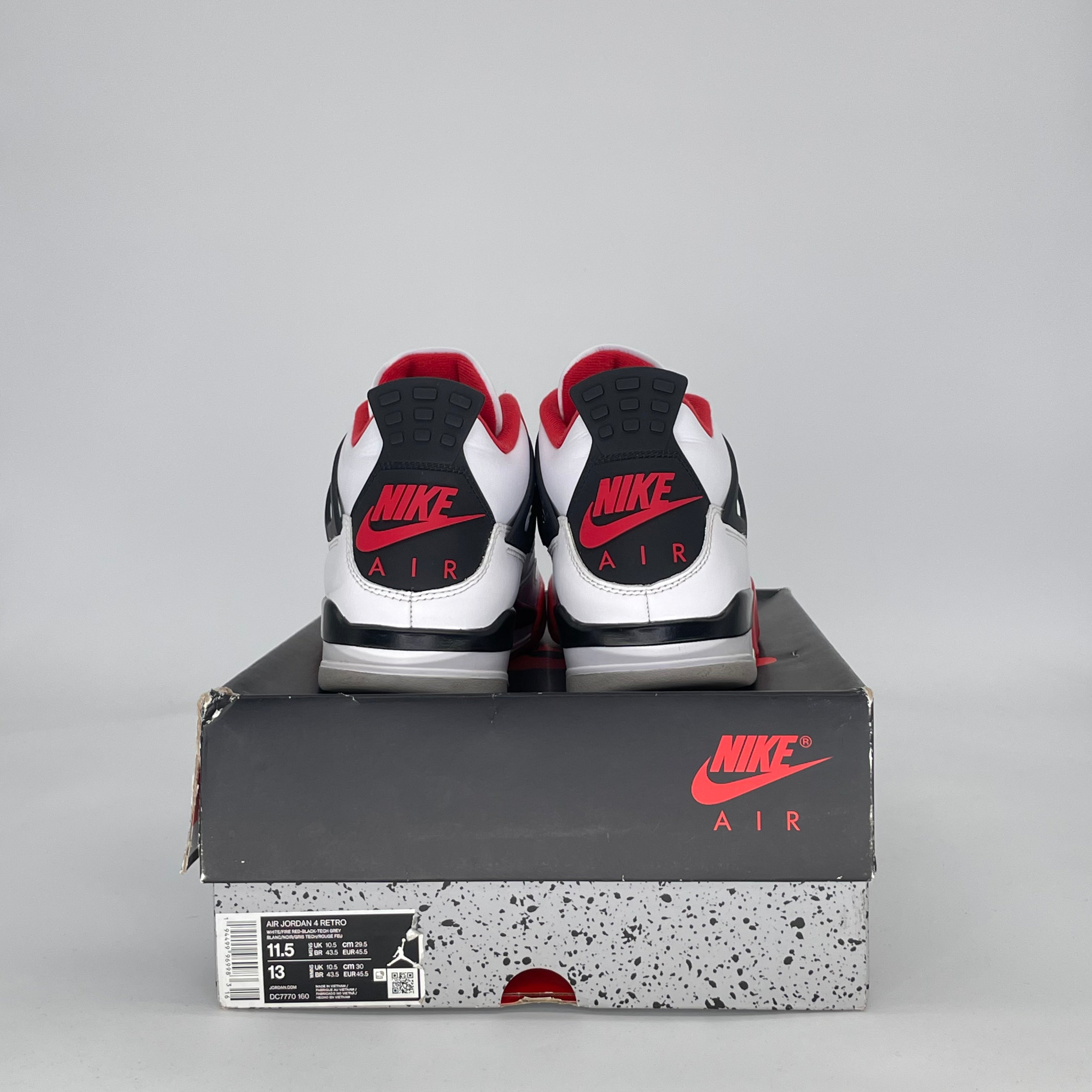 AIR JORDAN 4 FIRE RED (2020) DC7770-160 SIZE 11.5/13W