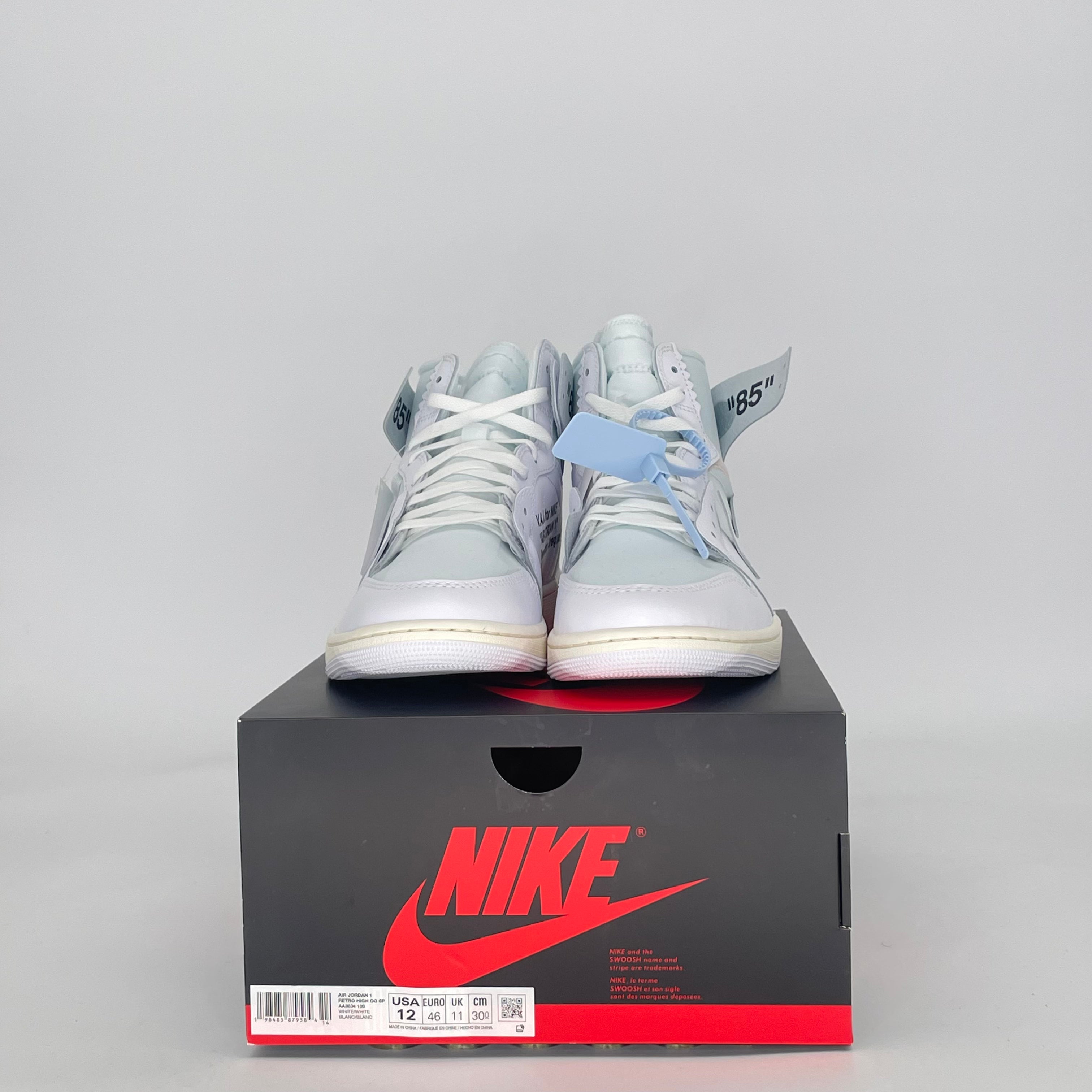 AIR JORDAN 1 HIGH VIRGIL ABLOH ARCHIVE ALASKA AA3834-100 SIZE 12/13.5W