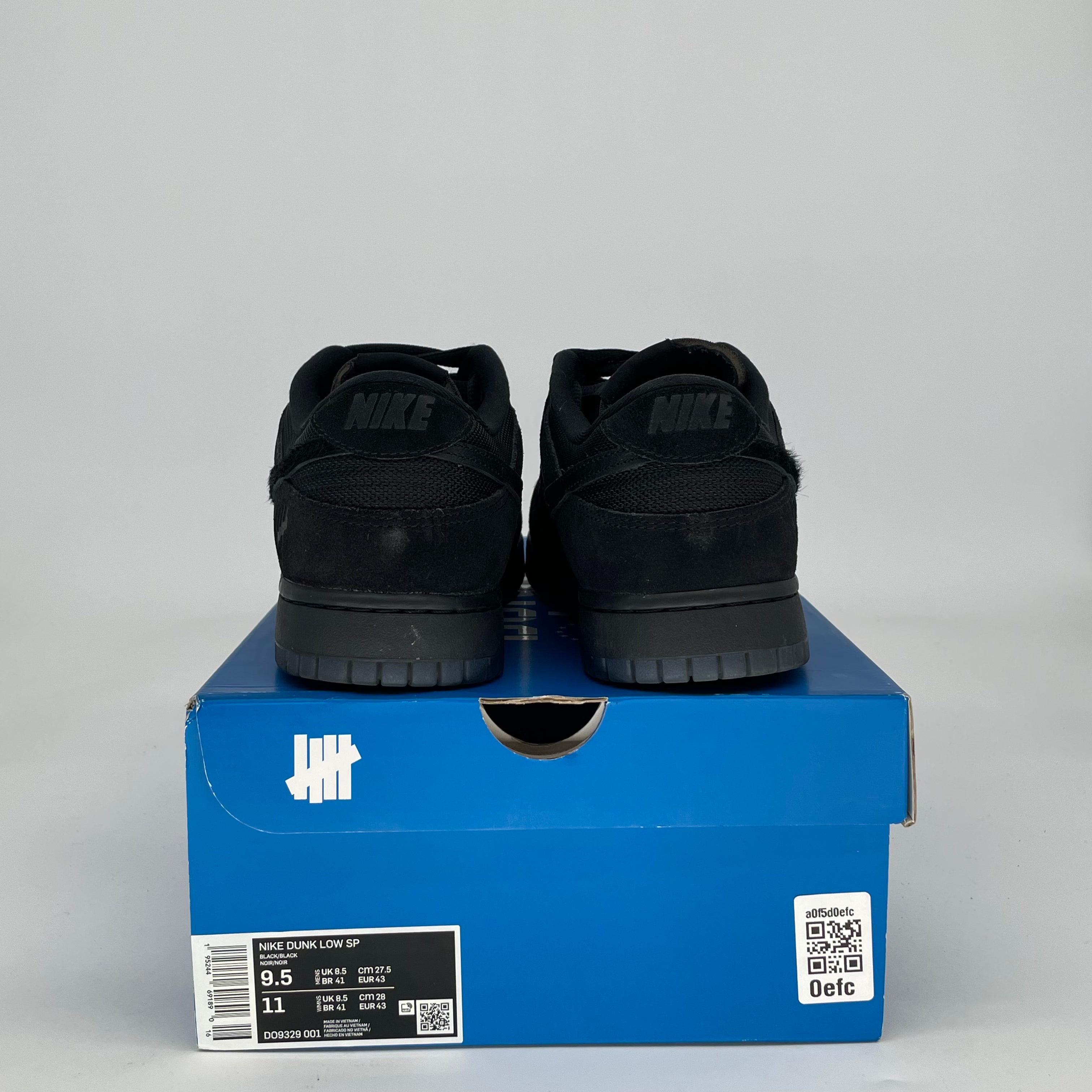 NIKE DUNK LOW X UNDEFEATED 5 ON IT BLACK DO9329-001 SIZE 9.5/11W