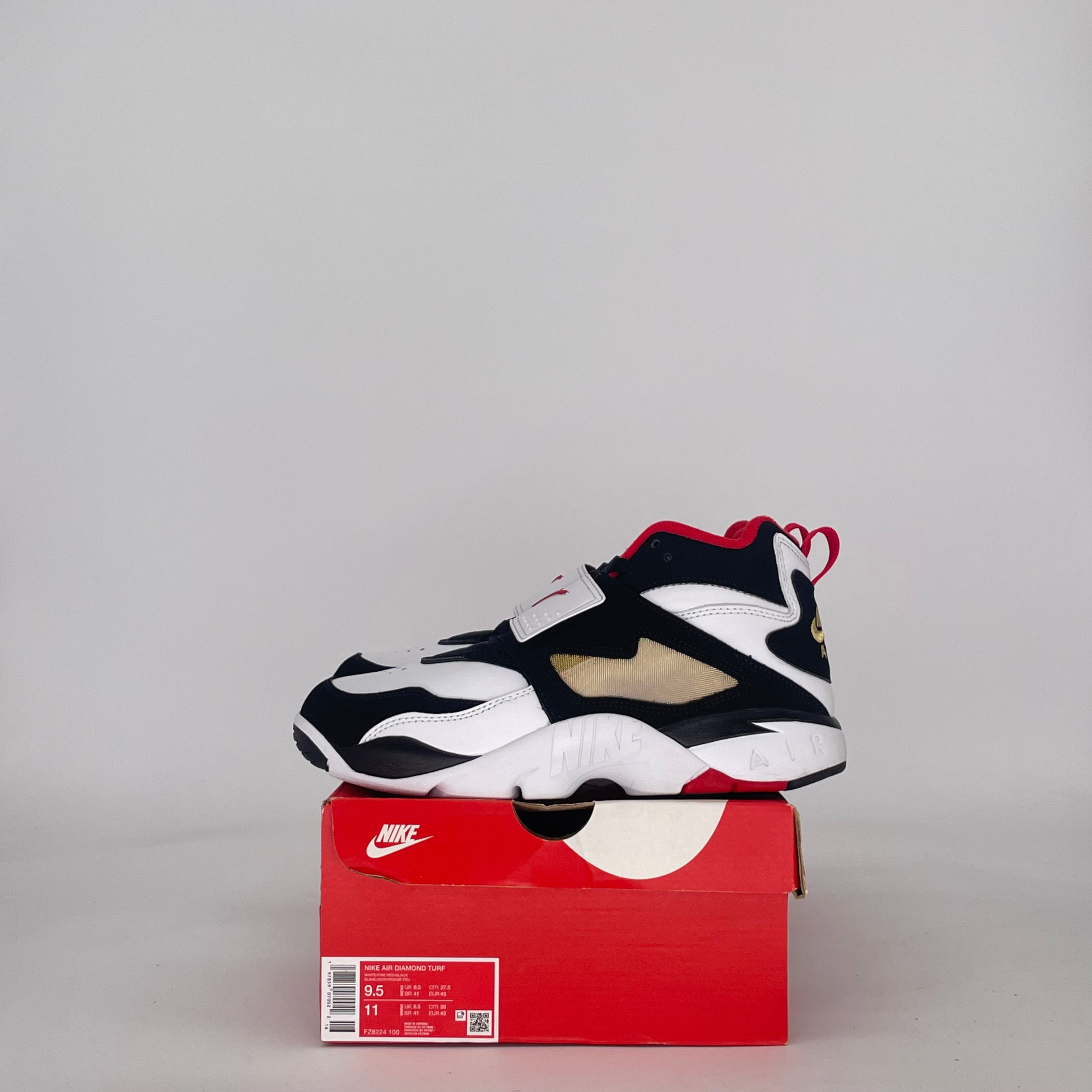 NIKE AIR DIAMOND TURF 49ERS FZ8224-100 SIZE 9.5/11W