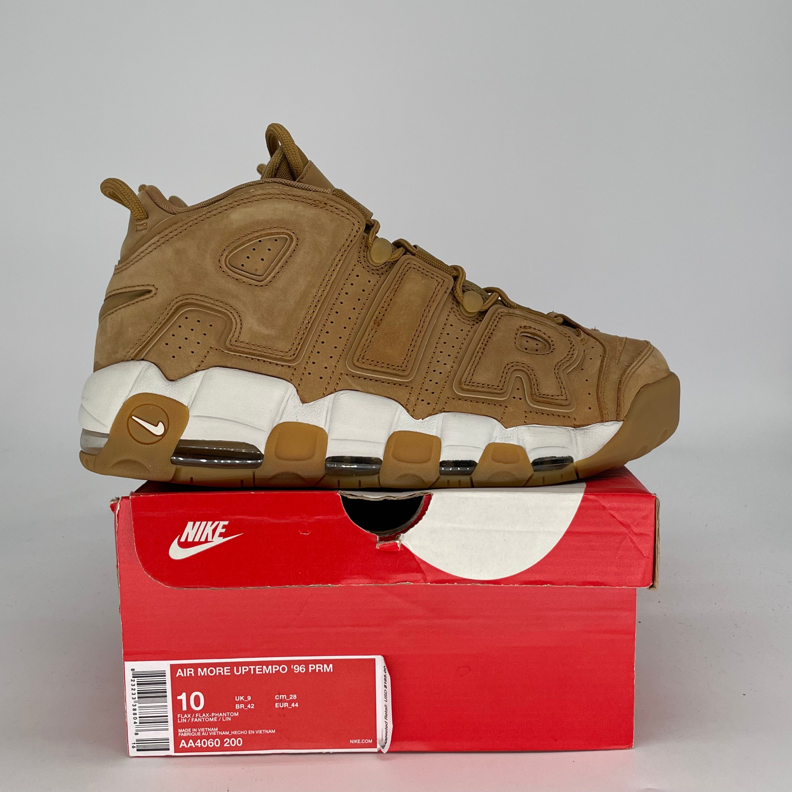 NIKE AIR MORE UPTEMPO FLAX AA4060-200 SIZE 10/11.5W