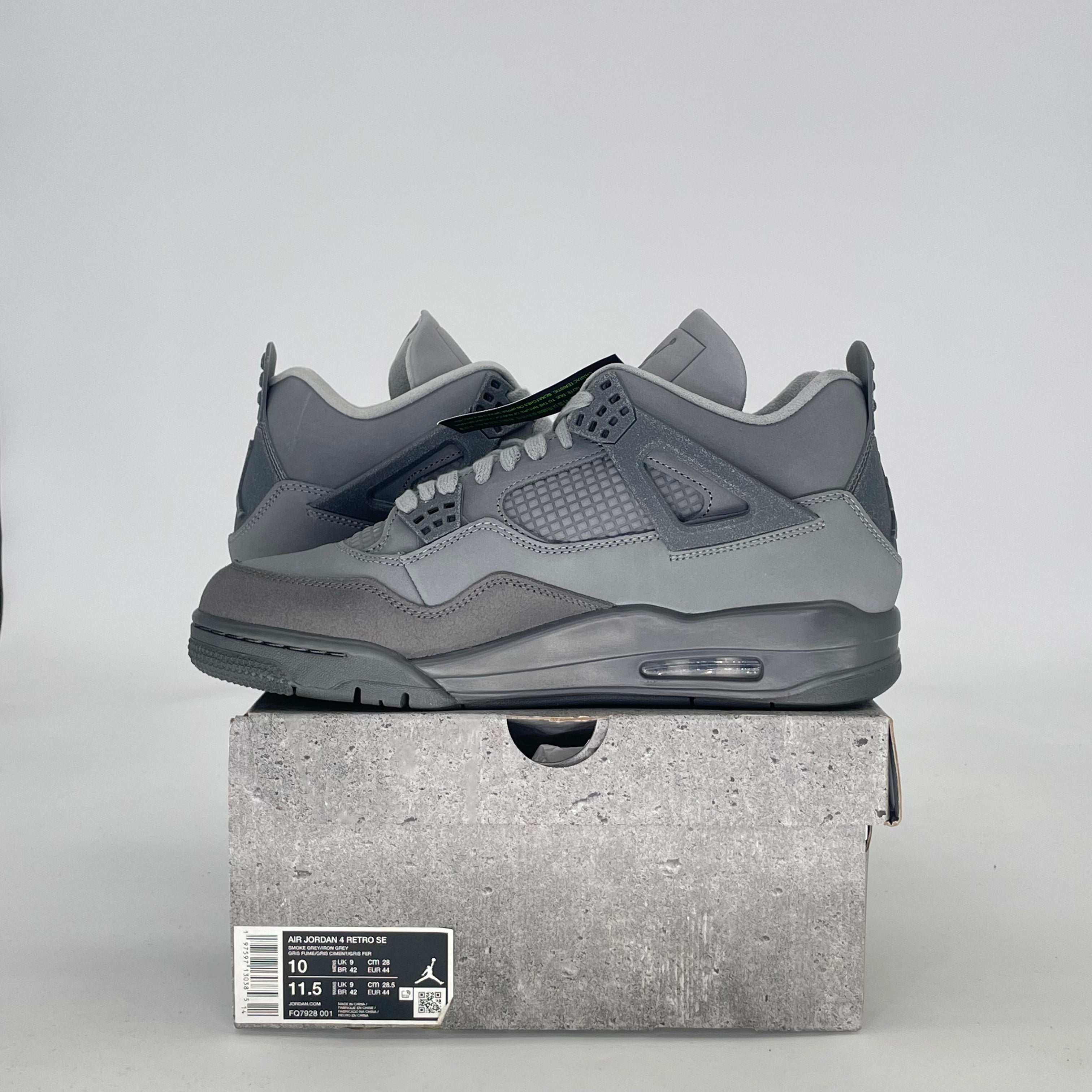AIR JORDAN 4 PARIS OLYMPICS WET CEMENT FQ7928-001 SIZE 10/11.5W
