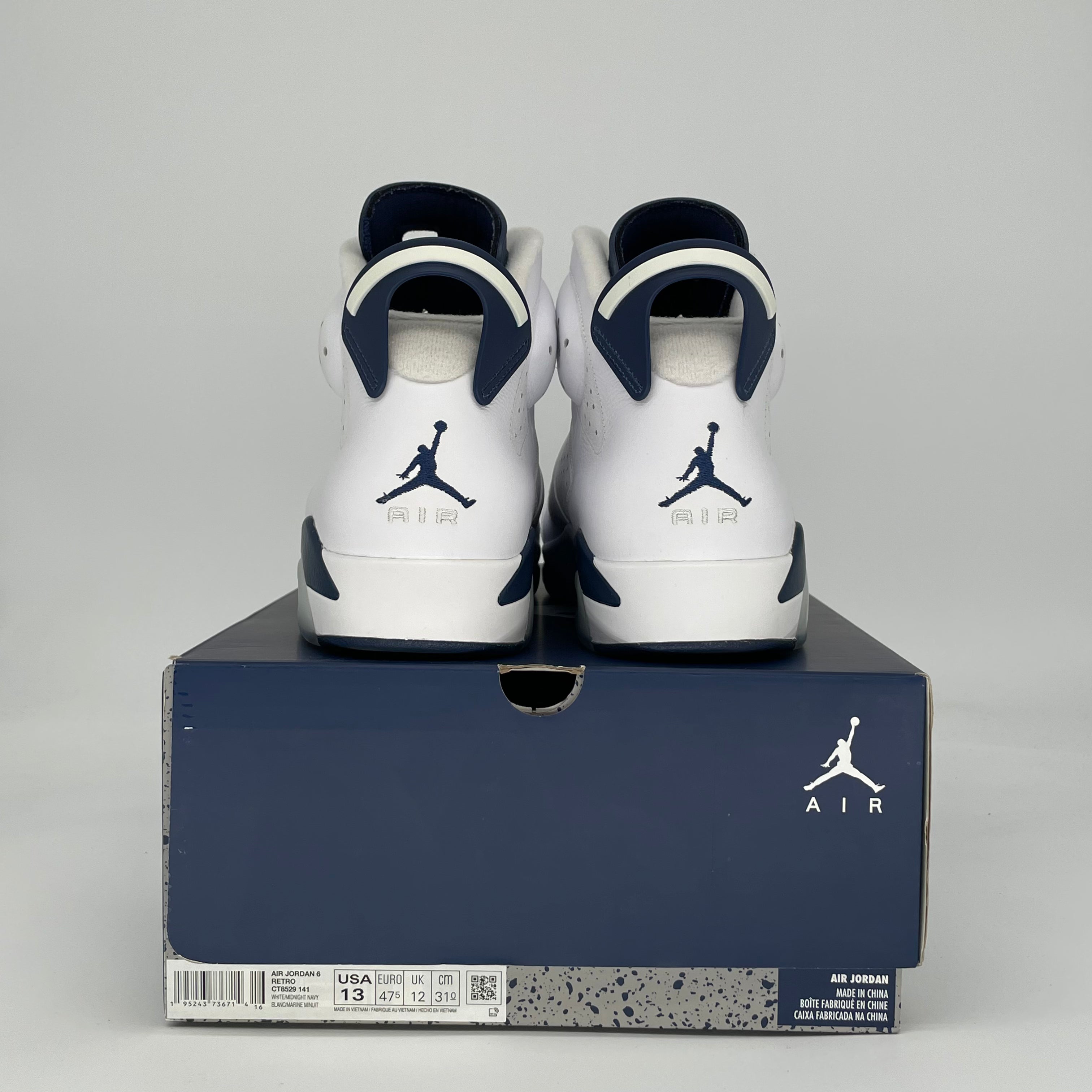 AIR JORDAN 6 MIDNIGHT NAVY CT8529-141 SIZE 13/14.5W