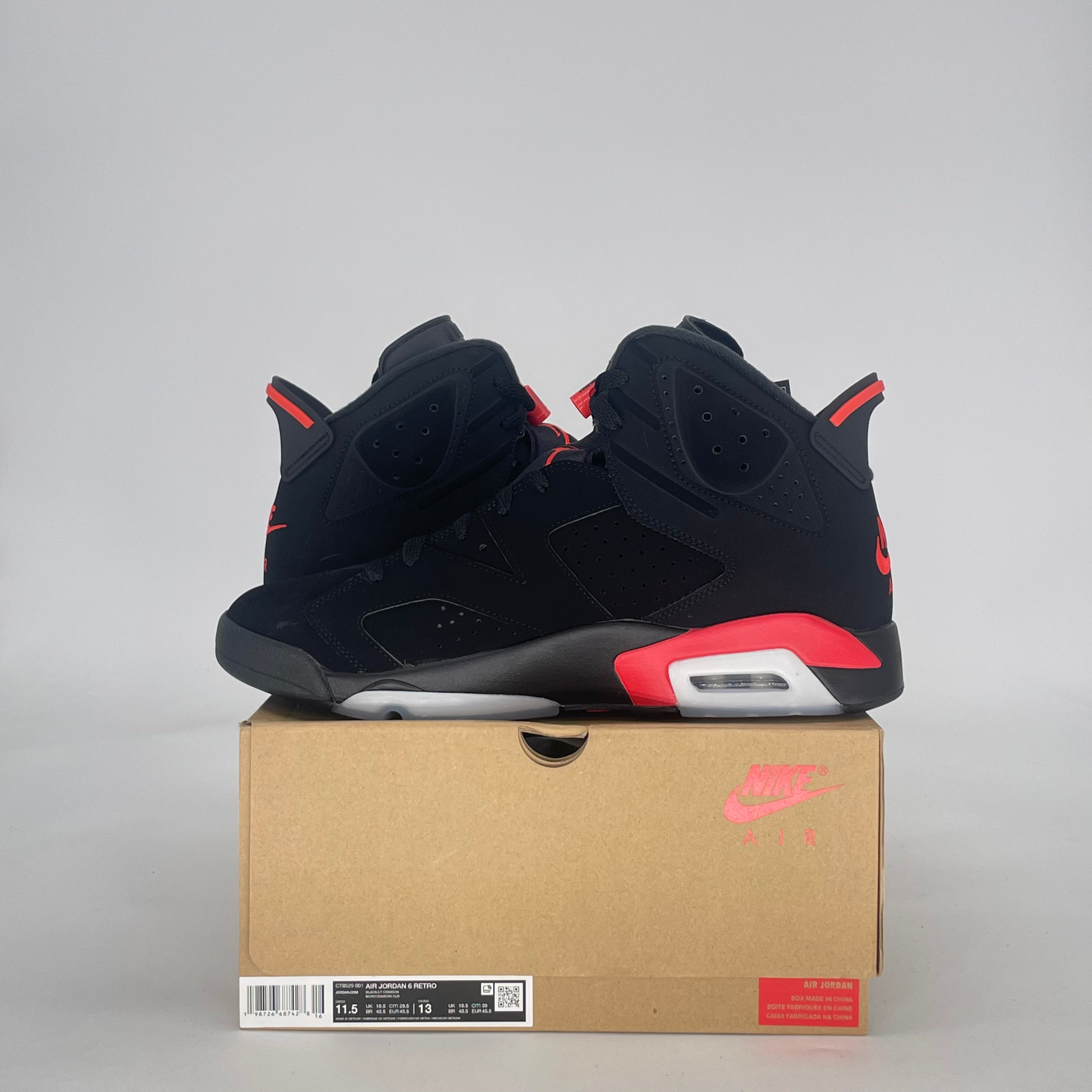 AIR JORDAN 6 INFRARED SALESMAN CT8529-001 SIZE 11.5/13W