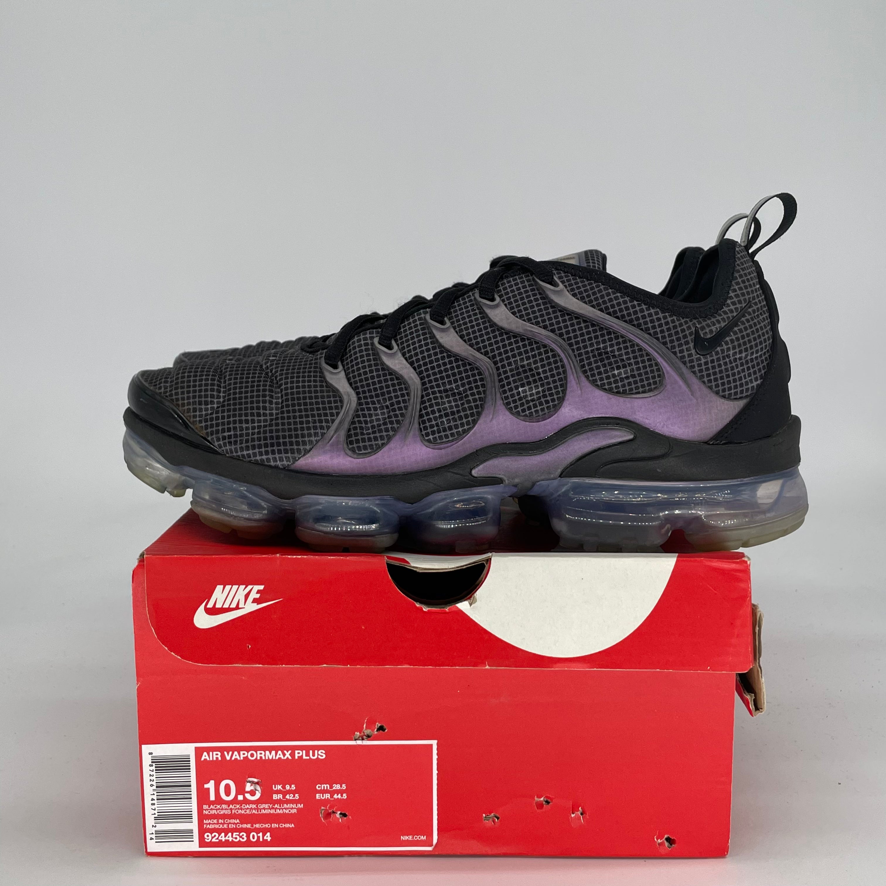 NIKE AIR VAPORMAX PLUS EGGPLANT 924453-014 SIZE 10.5/12W