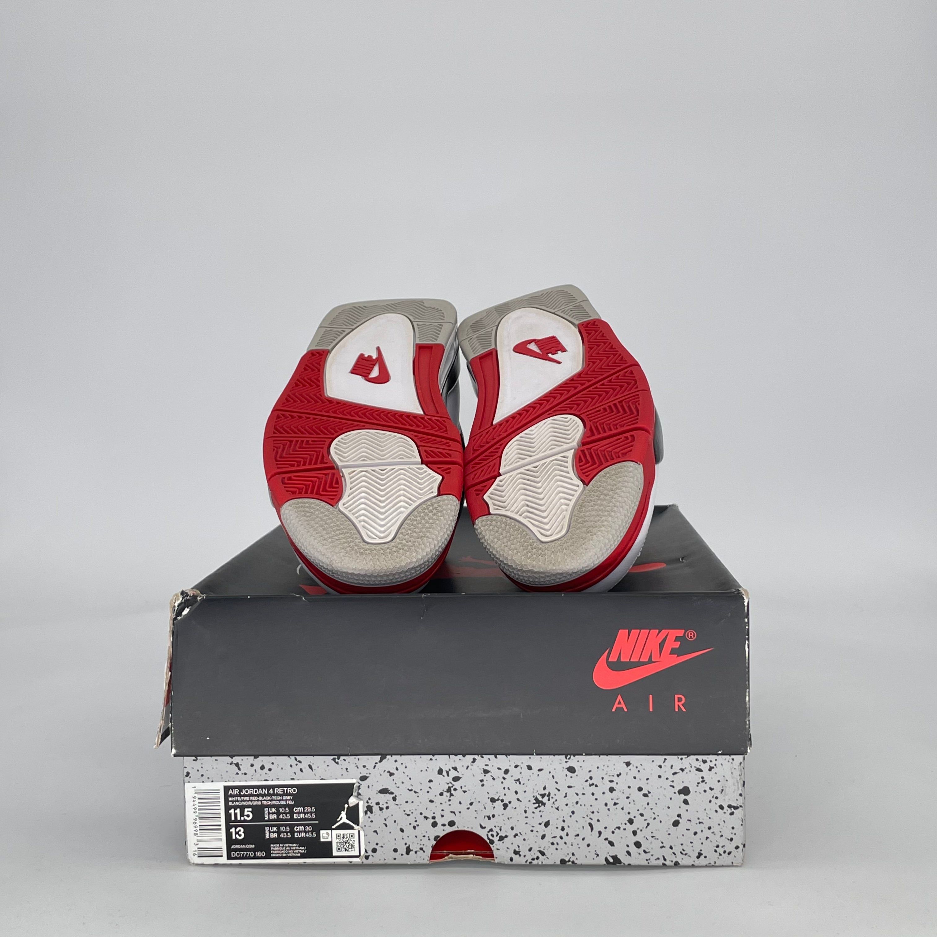 AIR JORDAN 4 FIRE RED (2020) DC7770-160 SIZE 11.5/13W