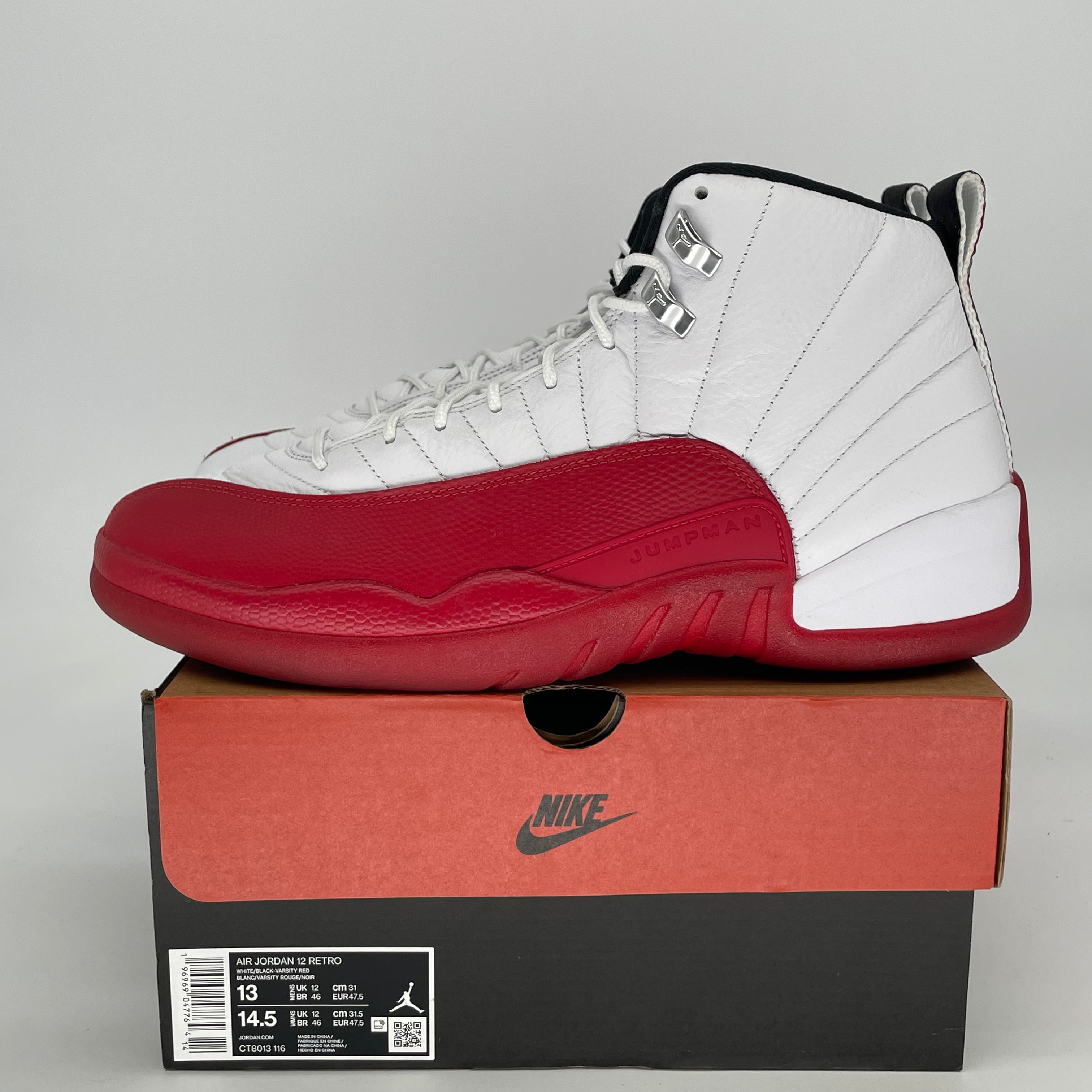 AIR JORDAN 12 CHERRY CT8013-116 SIZE 13/14.5W