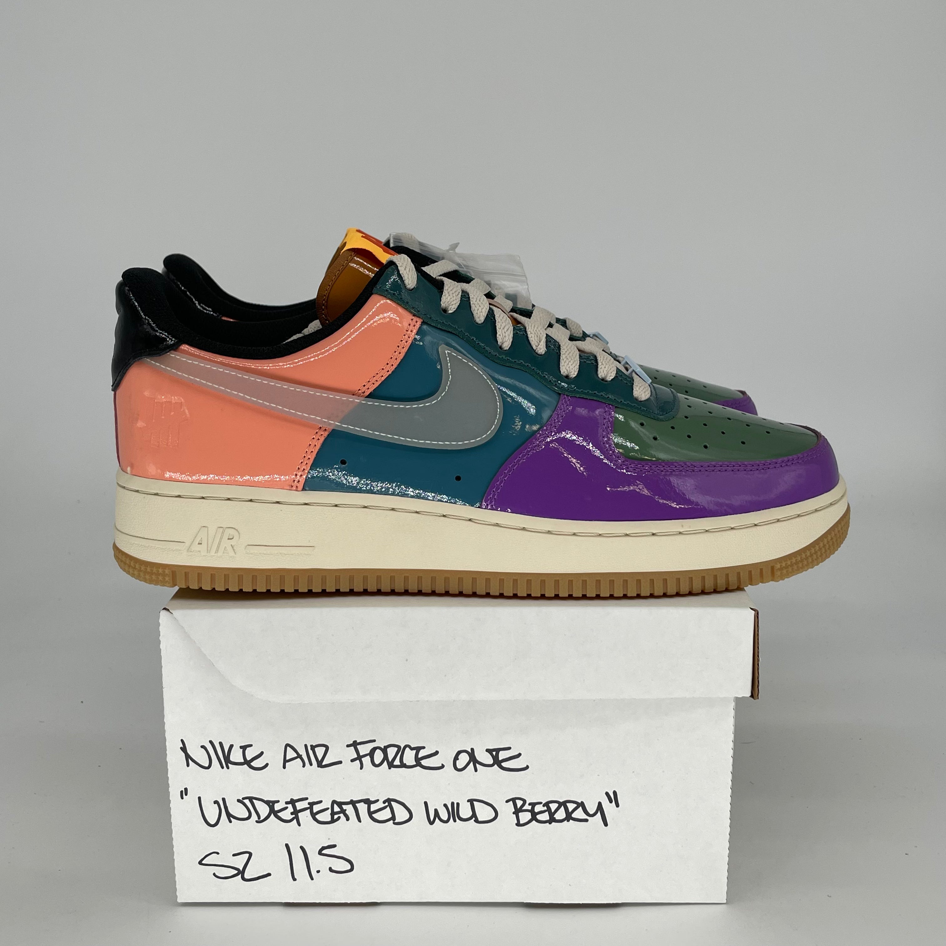 NIKE AIR FORCE 1 LOW UNDEFEATED MULTI-PATENT WILD BERRY DV5255-500 SIZE 11.5/13W