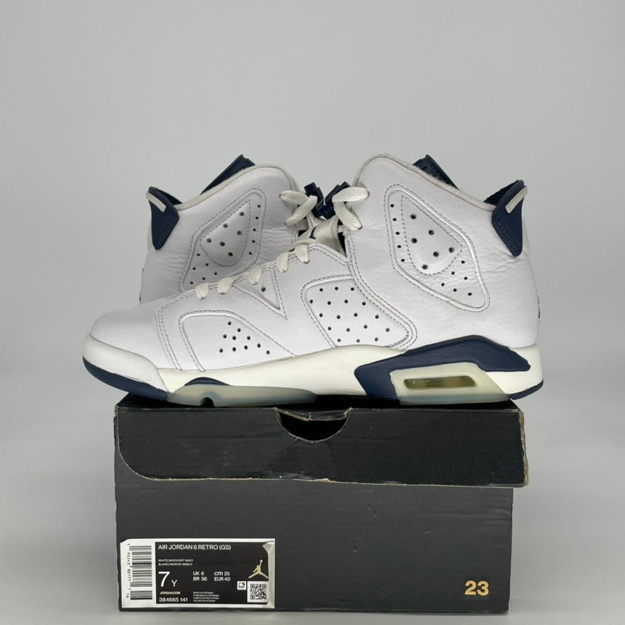 AIR JORDAN 6 MIDNIGHT NAVY 384665-141 SIZE 7/8.5W