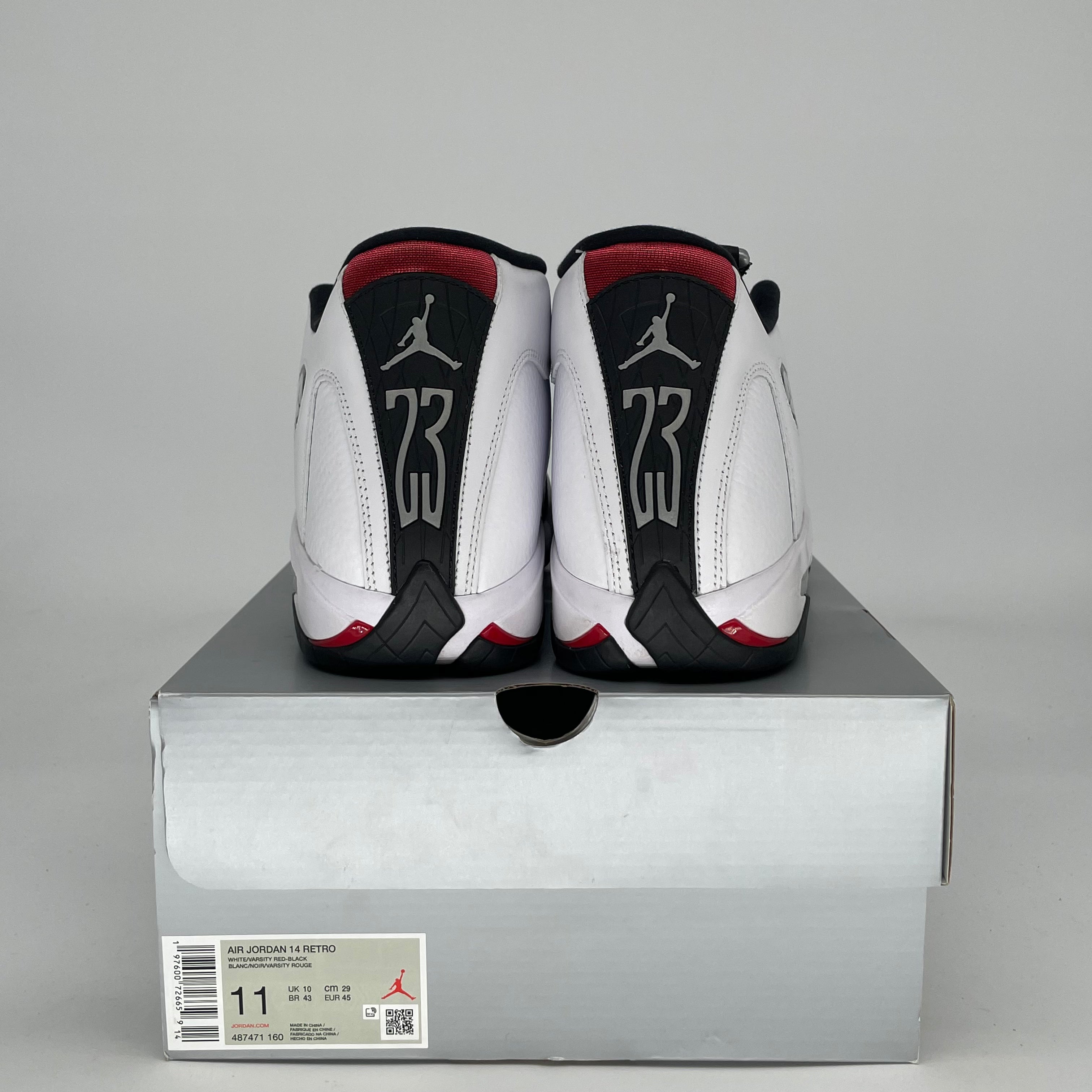 AIR JORDAN 14 BLACK TOE 487471-160 SIZE 11/12.5W