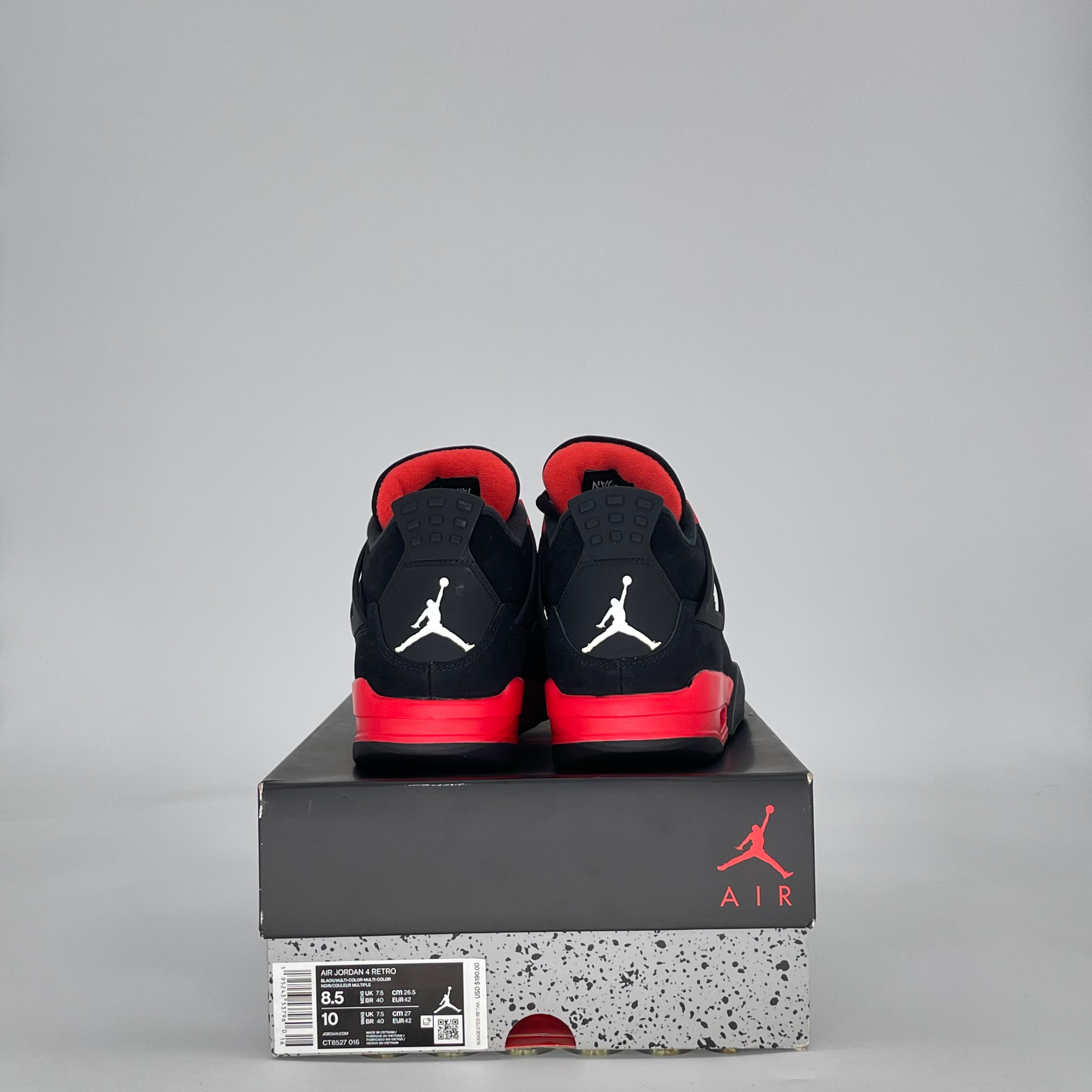 AIR JORDAN 4 RED THUNDER CT8527-016 SIZE 8.5/10W