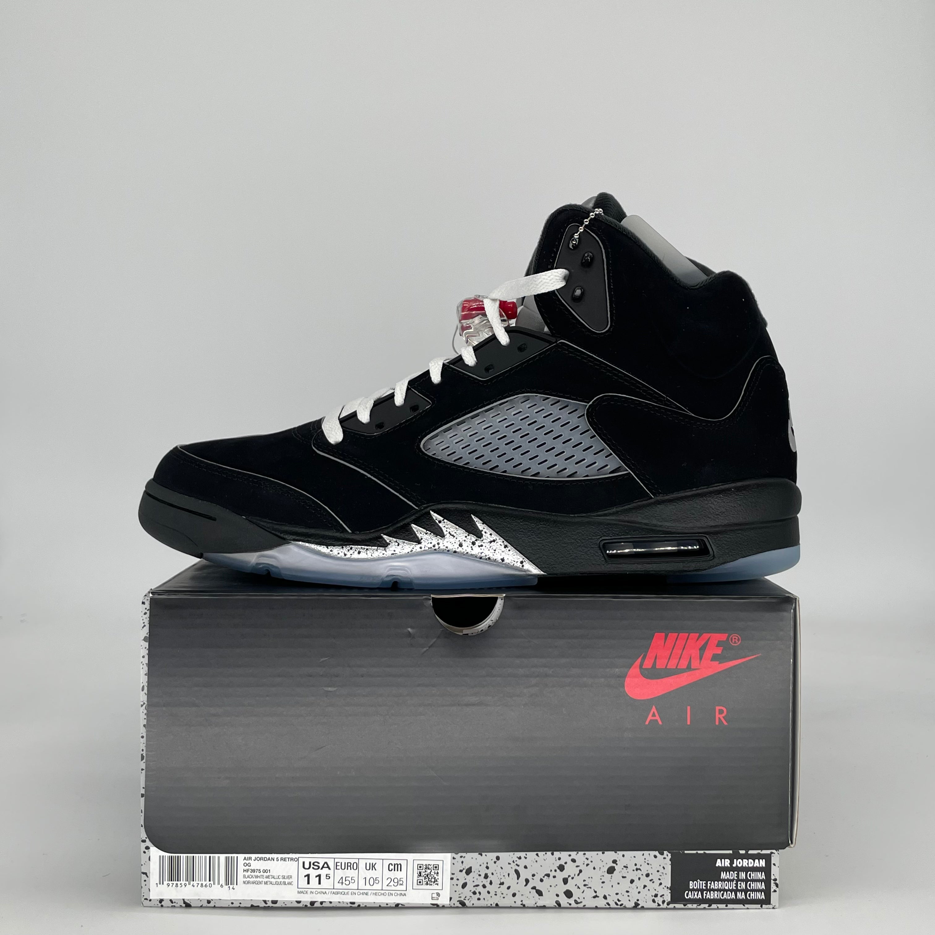 AIR JORDAN 5 BLACK METALLIC REIMAGINED HF3975-001 SIZE 11.5/13W