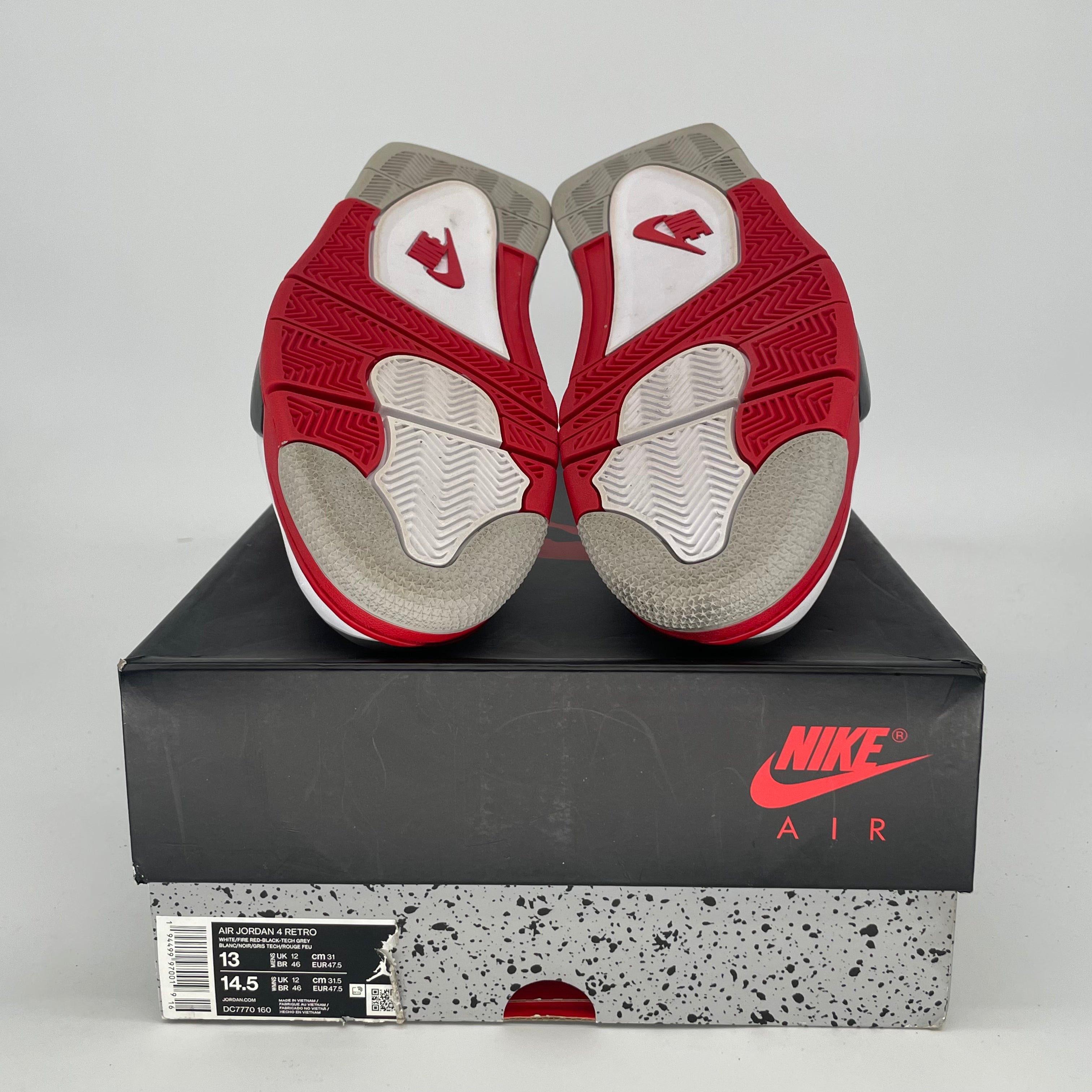 AIR JORDAN 4 FIRE RED DC7770-160 SIZE 13/14.5W