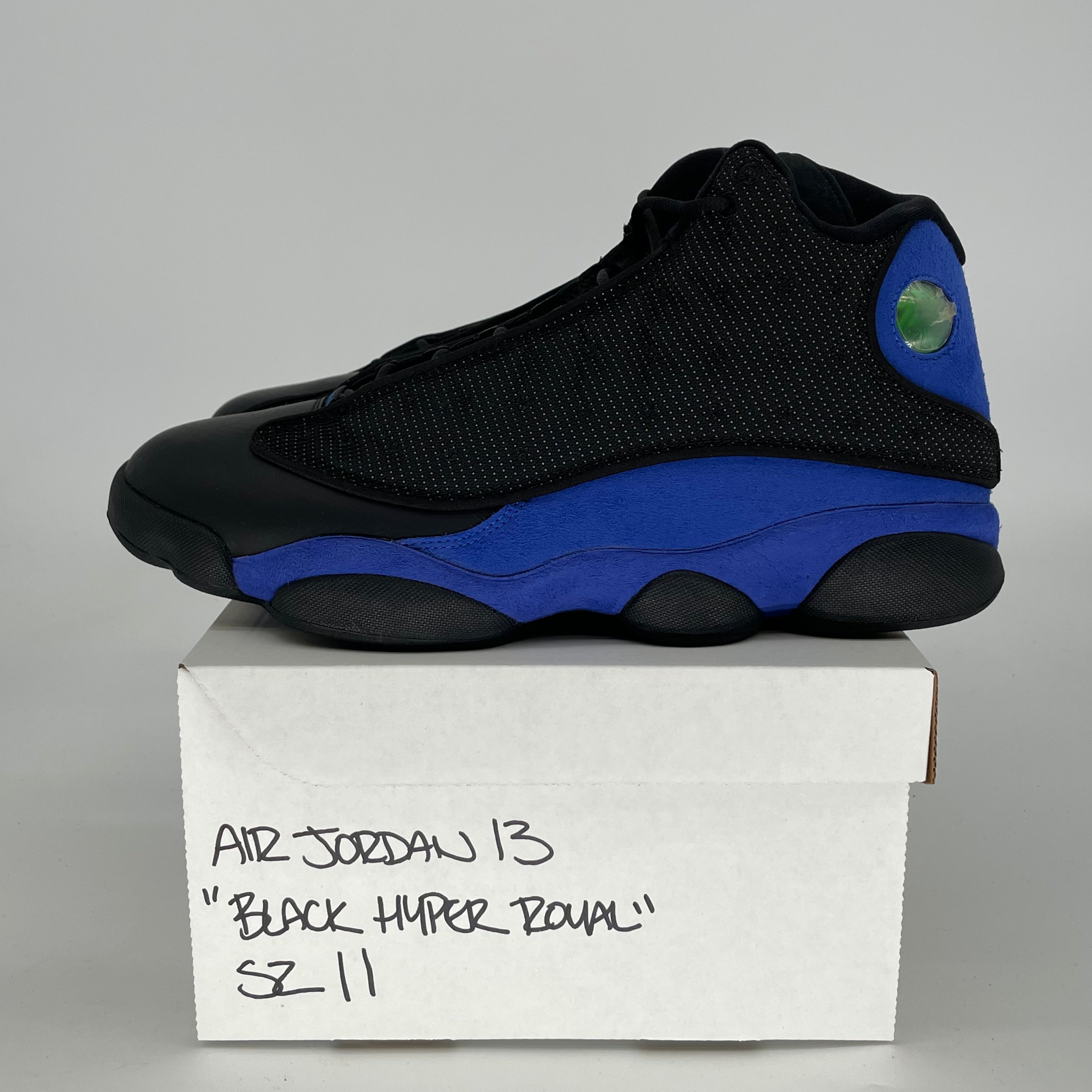 AIR JORDAN 13 BLACK HYPER ROYAL 414571-040 SIZE 11/12.5W