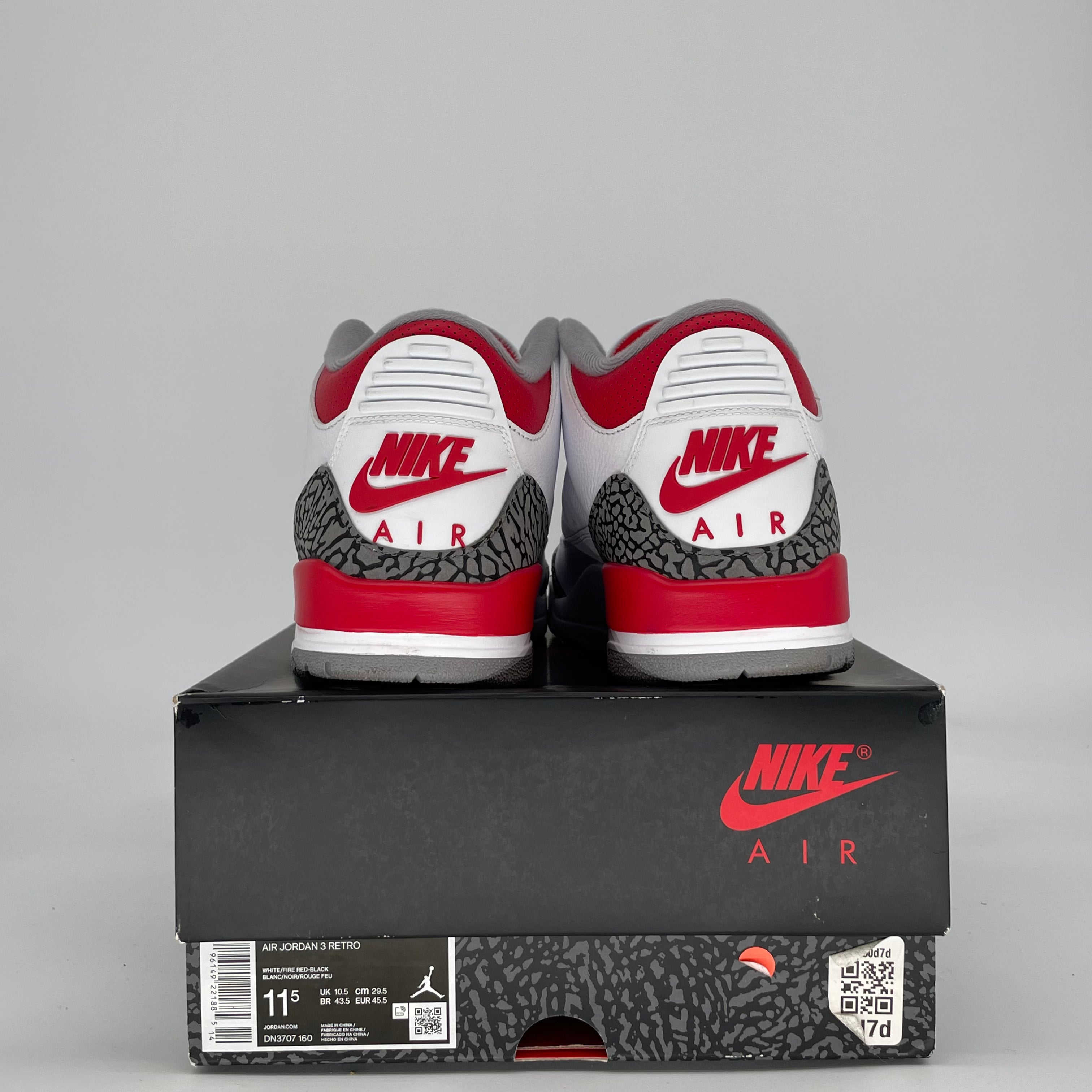 AIR JORDAN 3 FIRE RED DN3707-160 SIZE 11.5/13W
