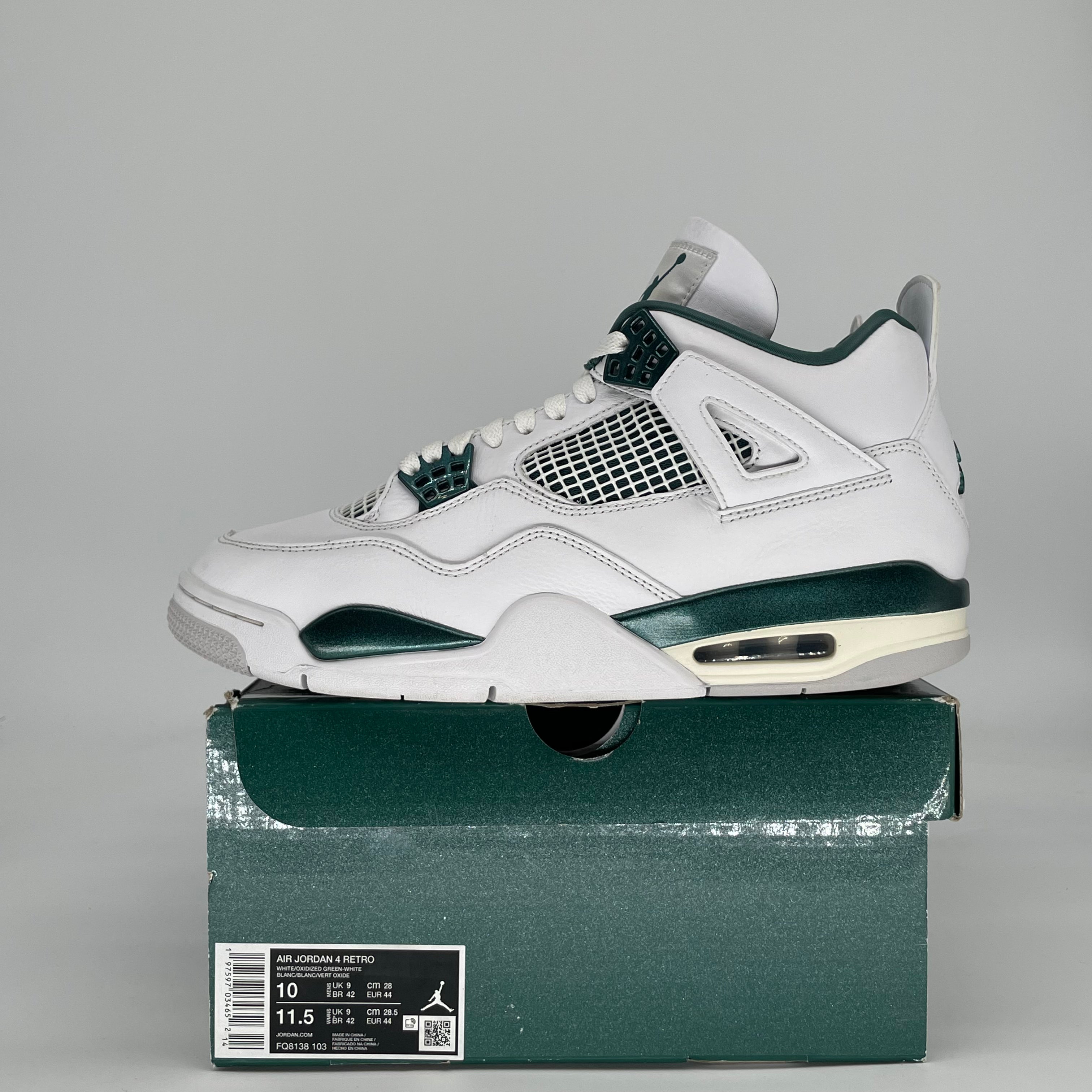AIR JORDAN 4 OXIDIZED GREEN FQ8138-103 SIZE 10/11.5W