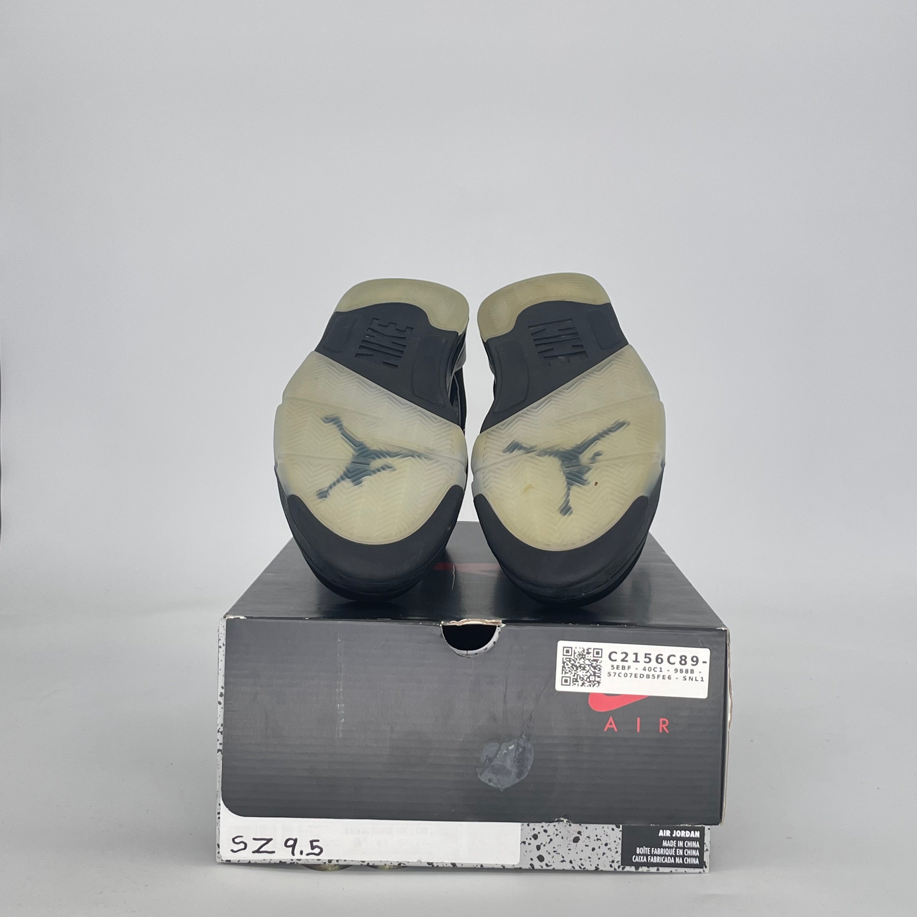 AIR JORDAN 5 BLACK METALLIC REIMAGINED HF3975-001 SIZE 9.5/11W