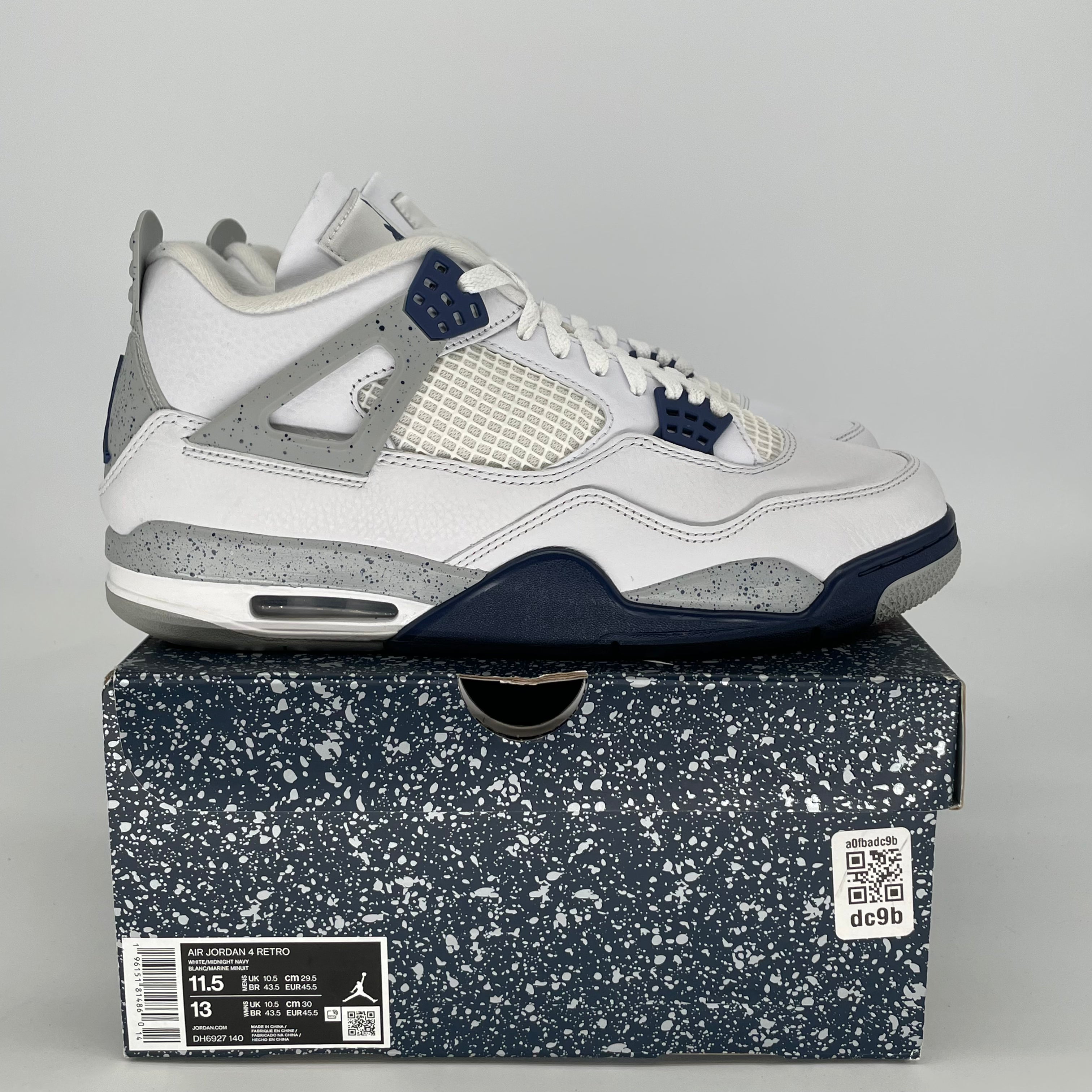 AIR JORDAN 4 MIDNIGHT NAVY DH6927-140 SIZE 11.5/13W